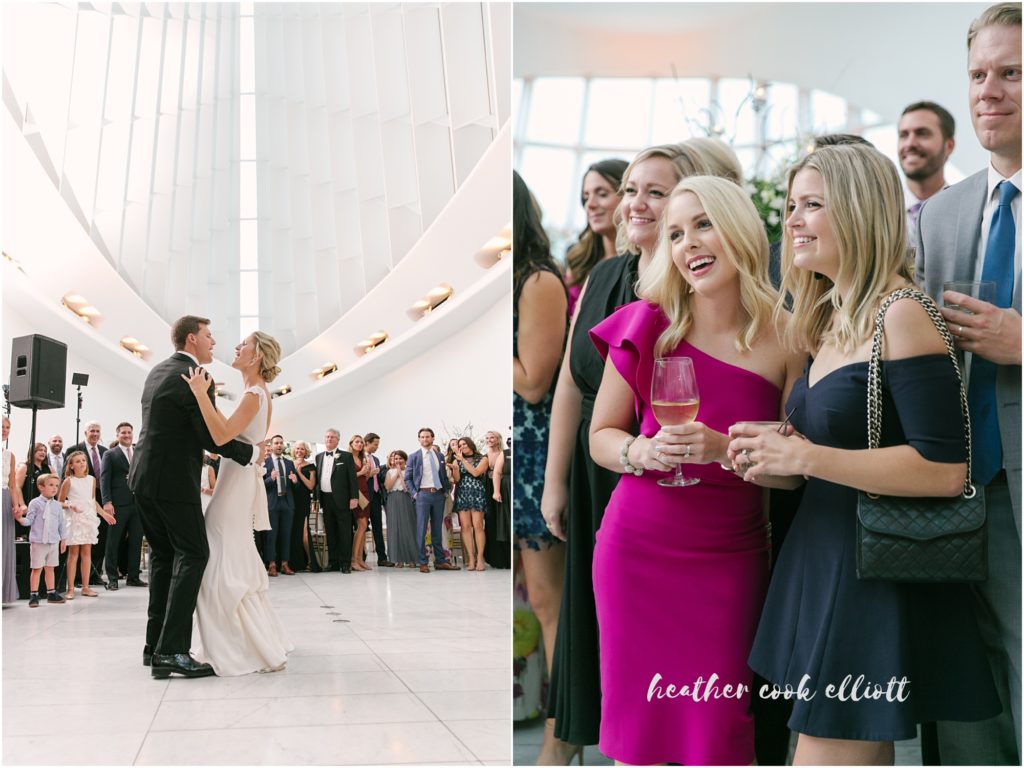 milwaukee art museum modern wedding first dance