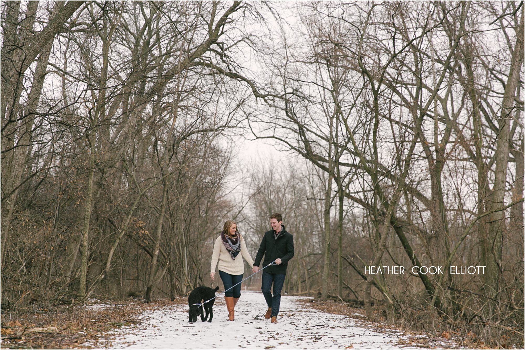 modern winter milwaukee engagement photography