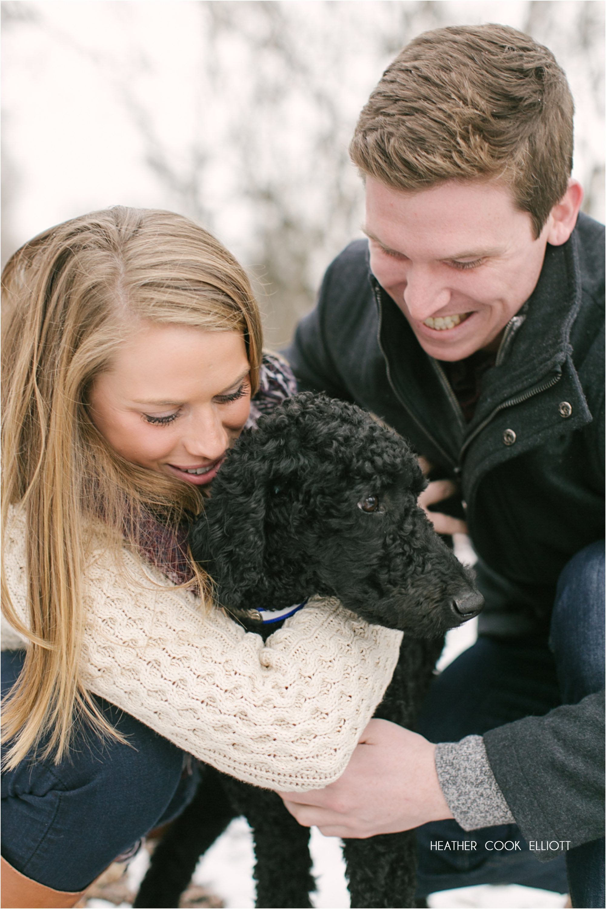 modern winter milwaukee engagement photography