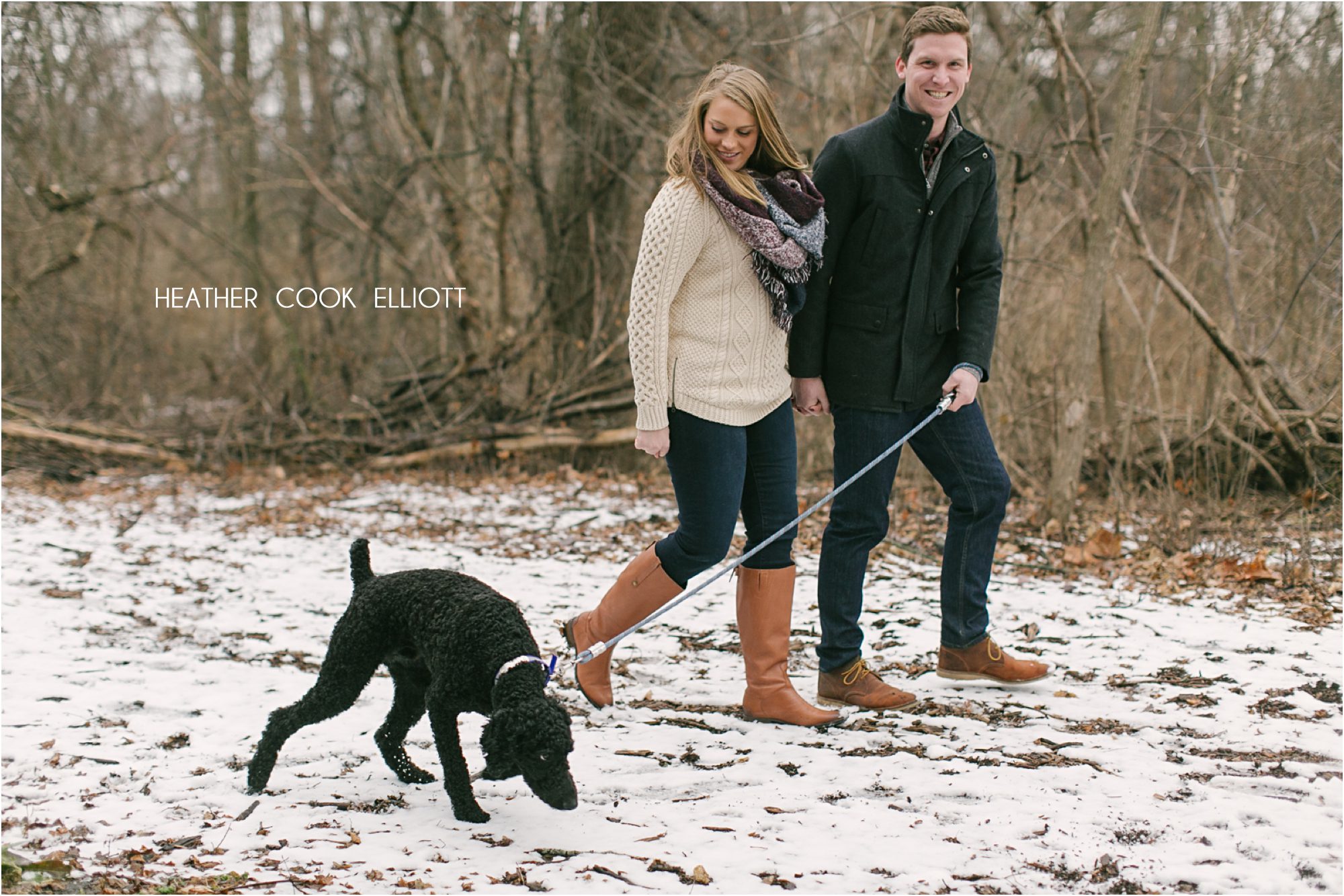modern winter milwaukee engagement photography