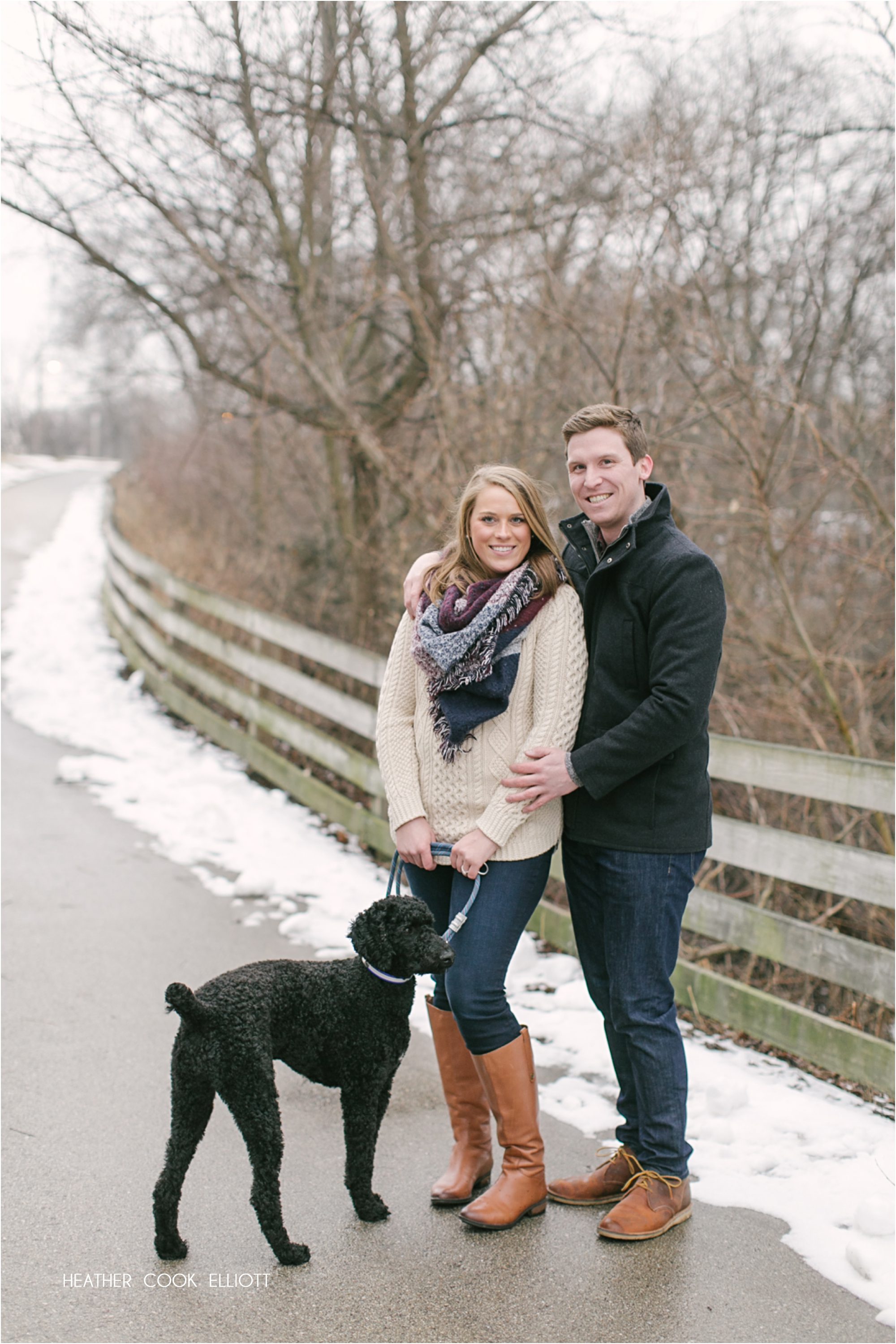 modern winter milwaukee engagement photography