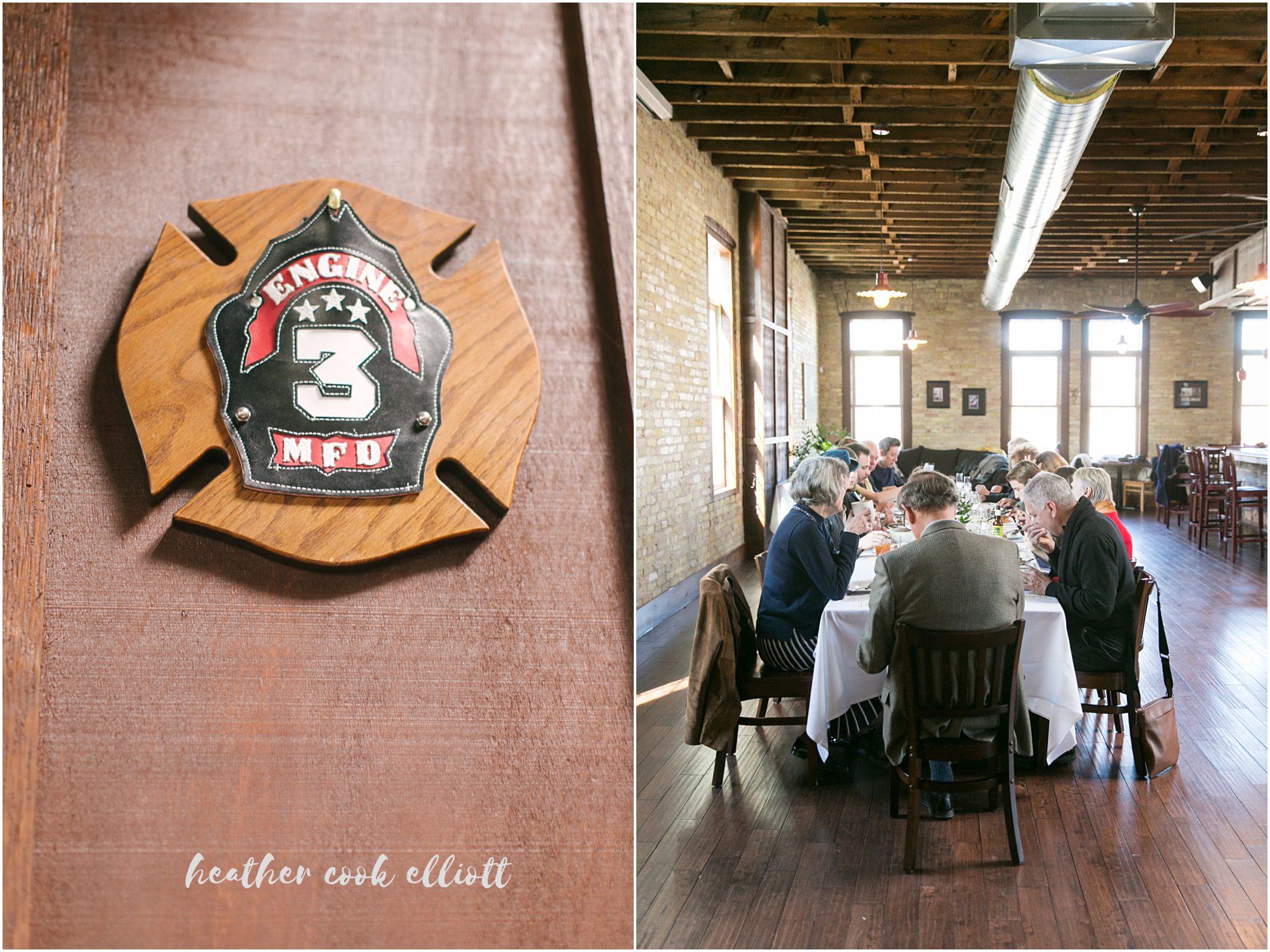 modern milwaukee brunch wedding at engine co. 3 