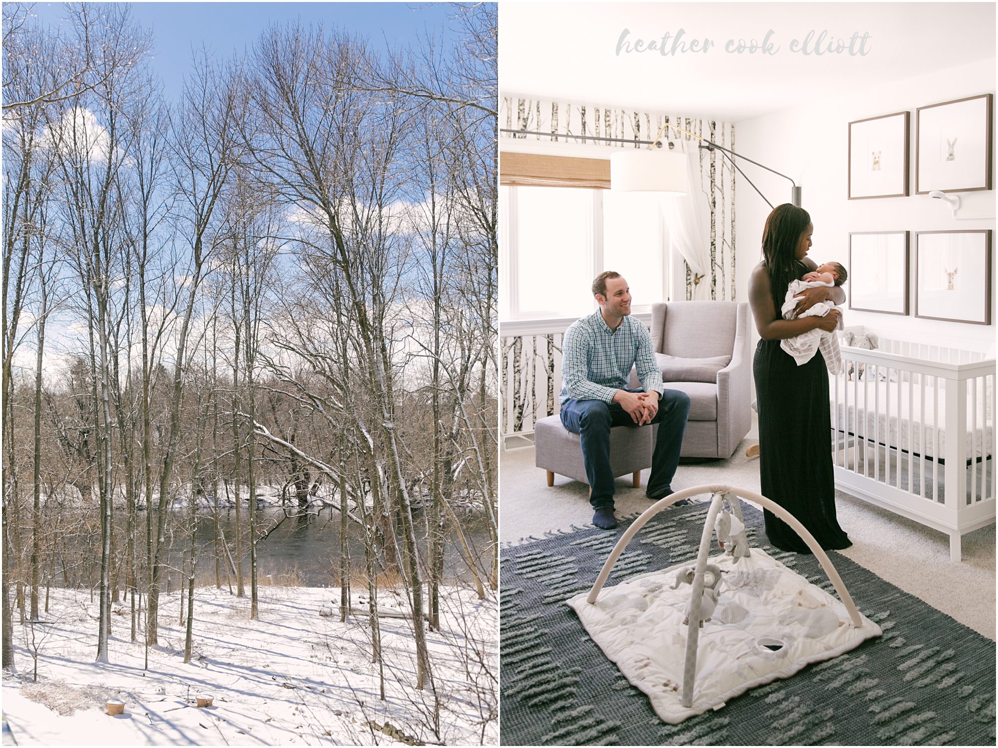 Mequon Wisconsin Newborn Photography at home in natural light