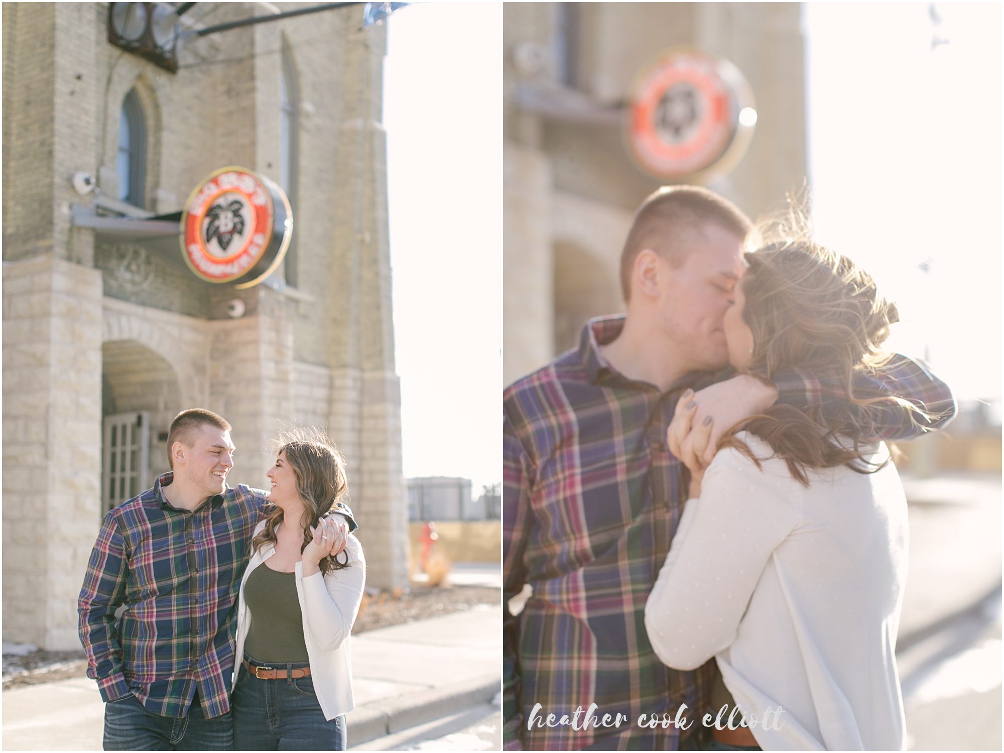 Pabst Milwaukee Engagement Photography in natural light