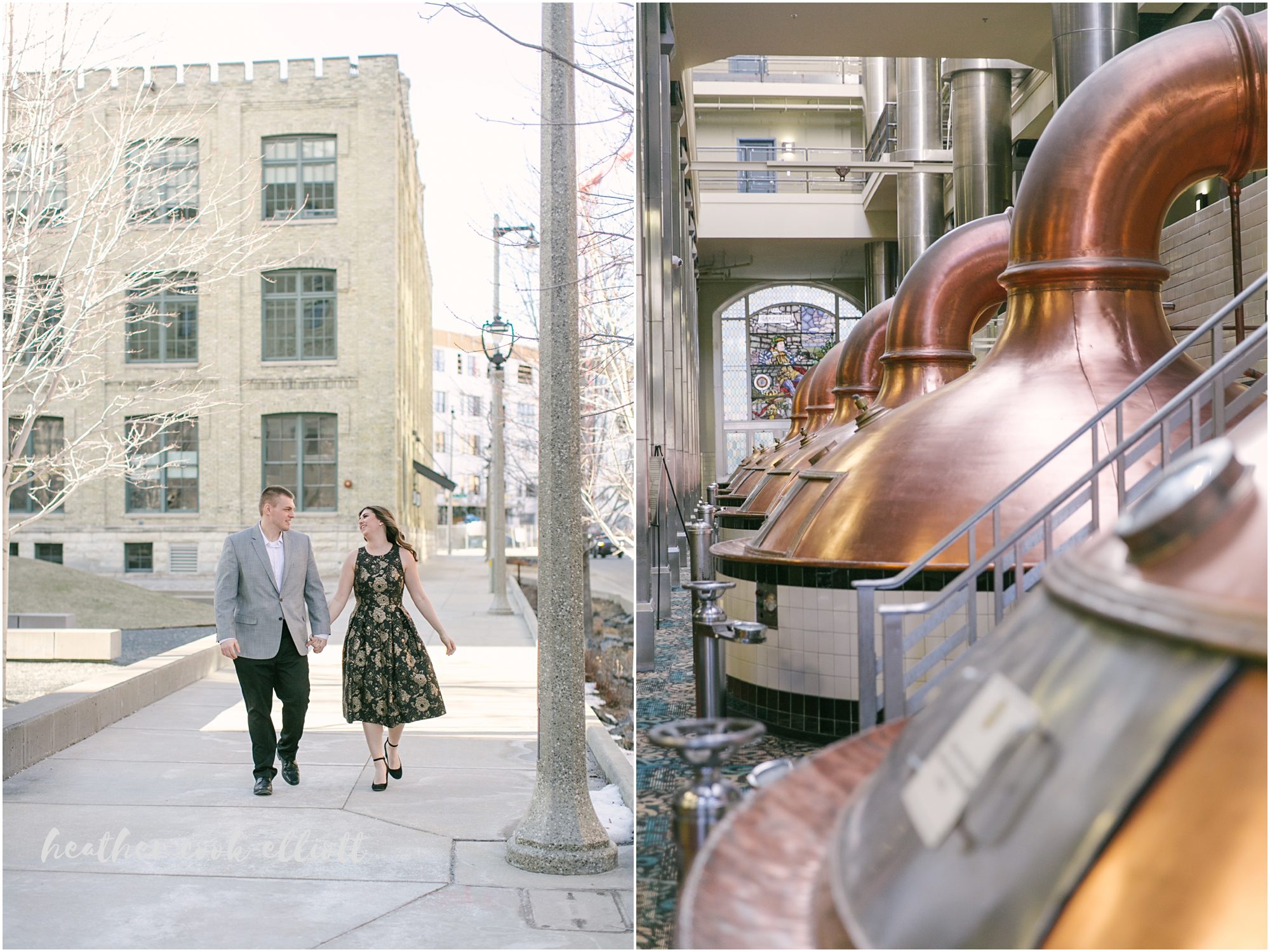 Pabst Milwaukee Engagement Photography in natural light