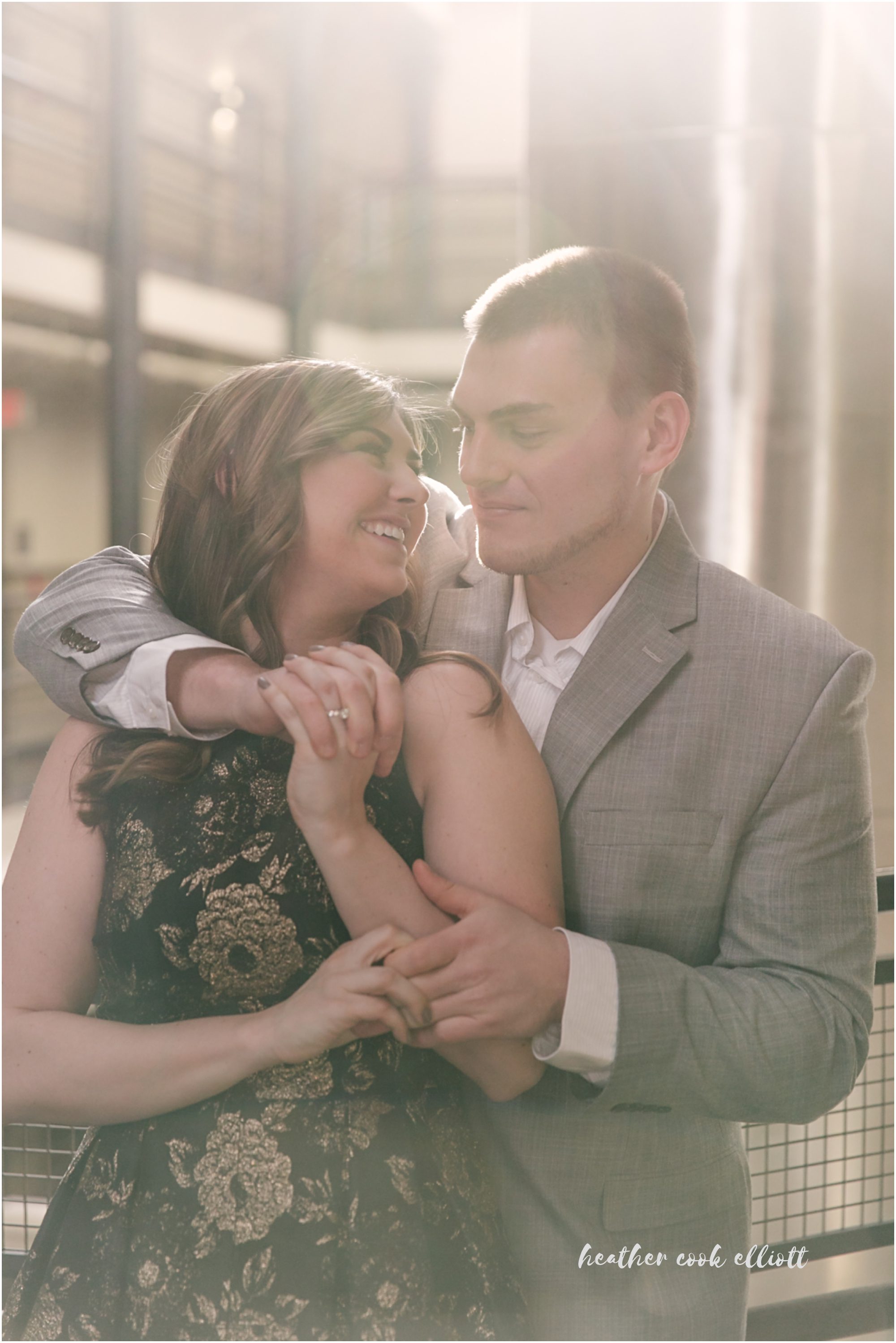 Pabst Brew City Inn Milwaukee Engagement Photography in natural light