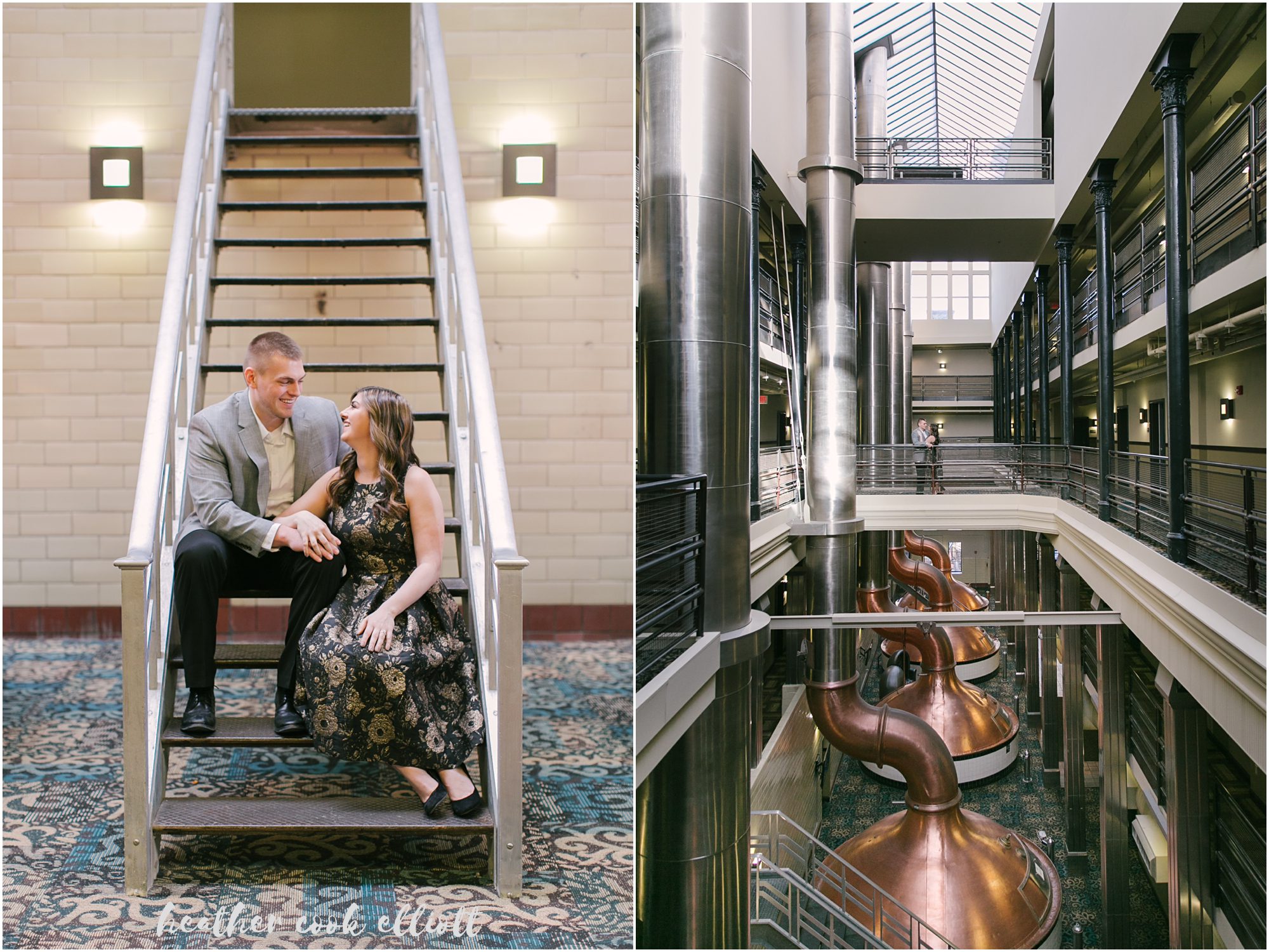 Pabst Brew City Inn Milwaukee Engagement Photography in natural light