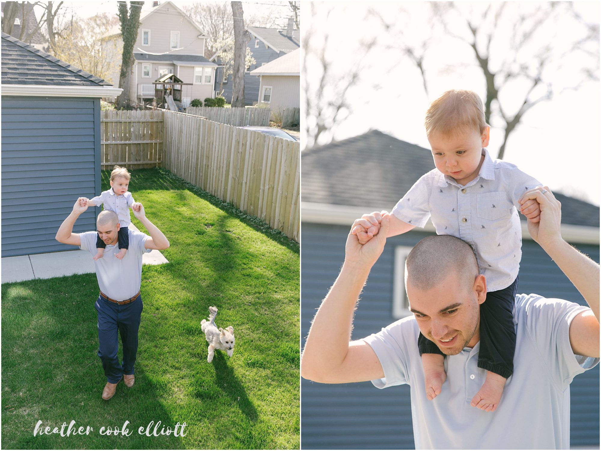 chicago natural light family photos with dog