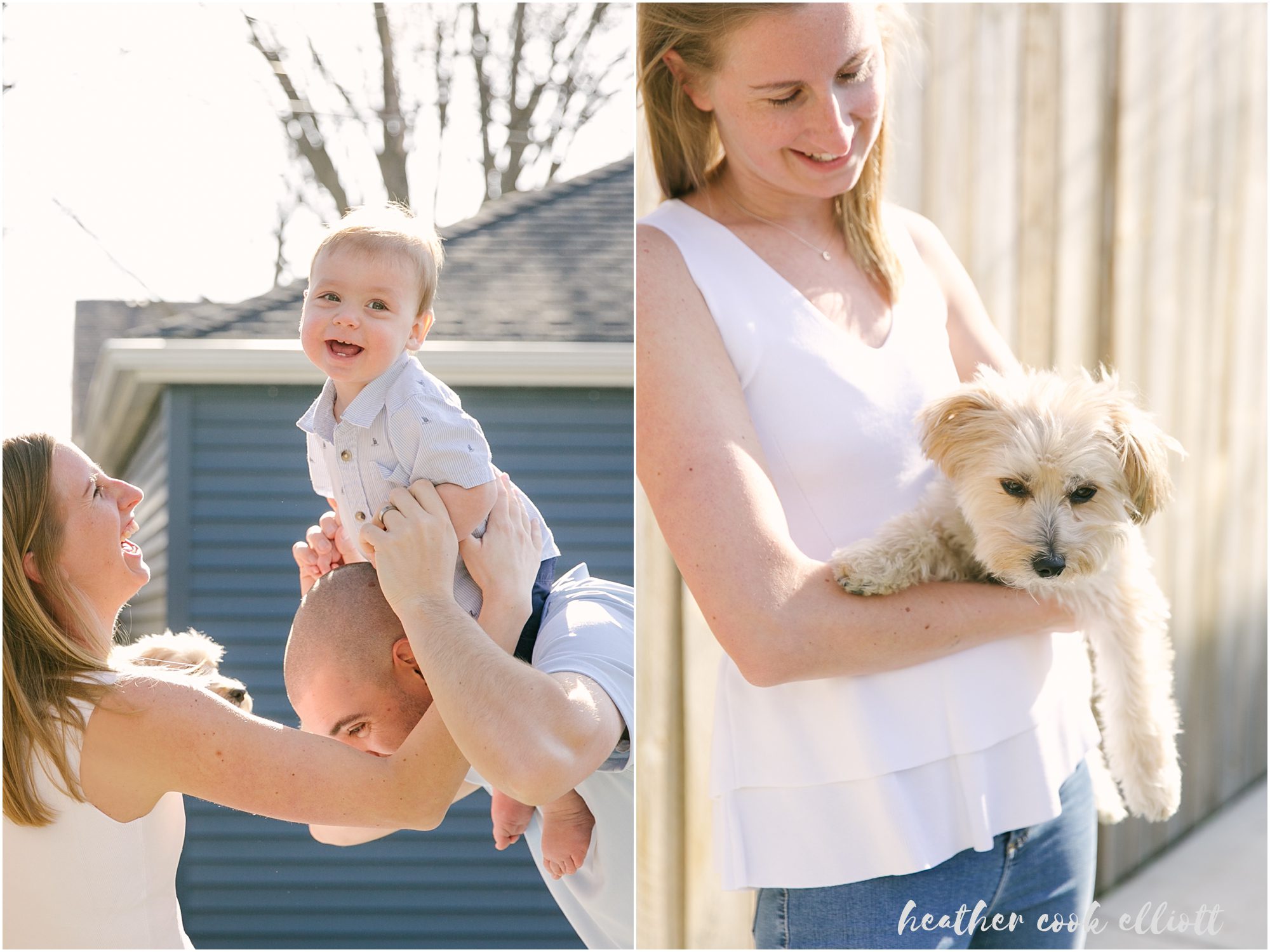 chicago natural light family photos with dog