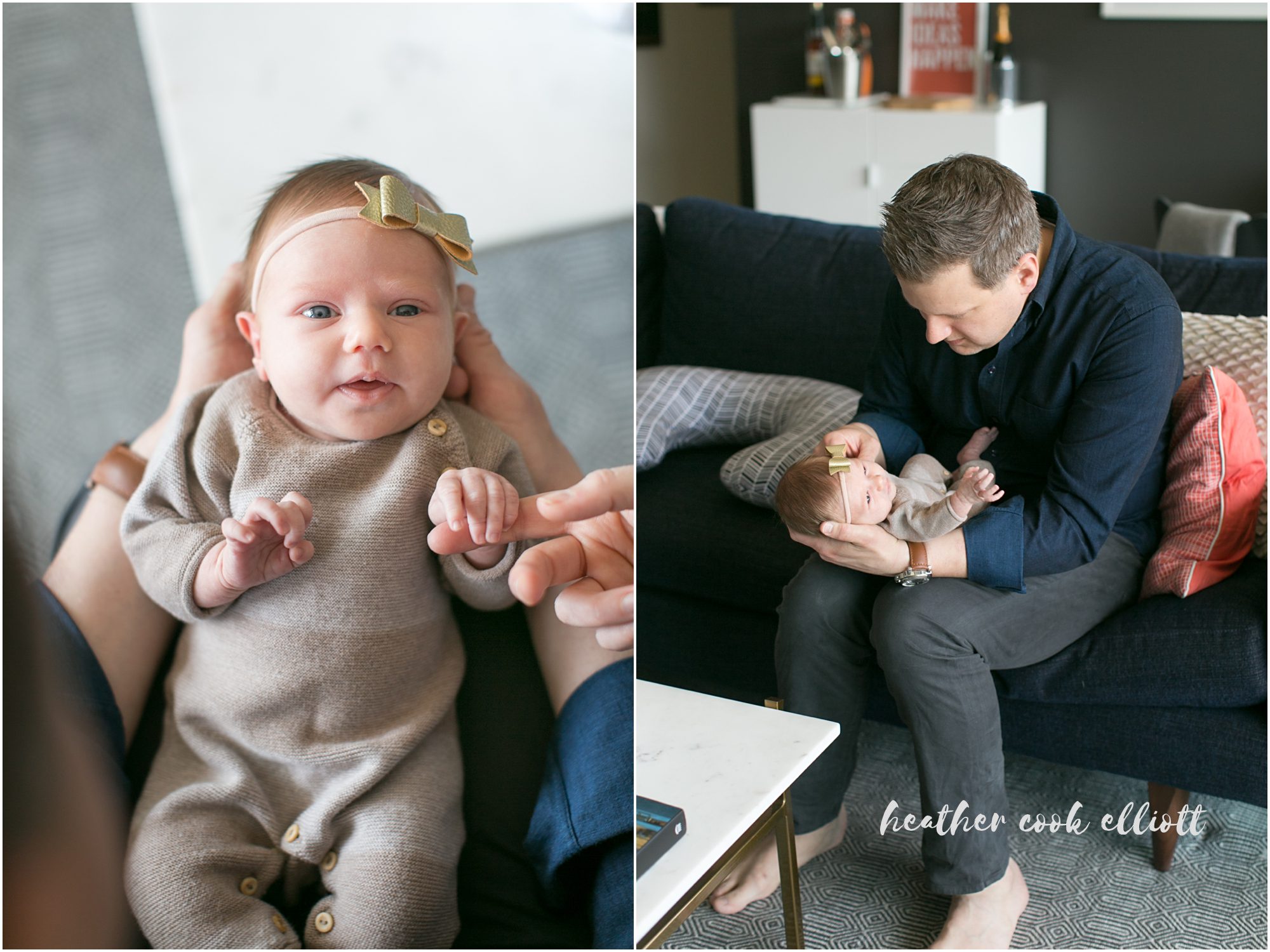 chicago natural light modern newborn photograph