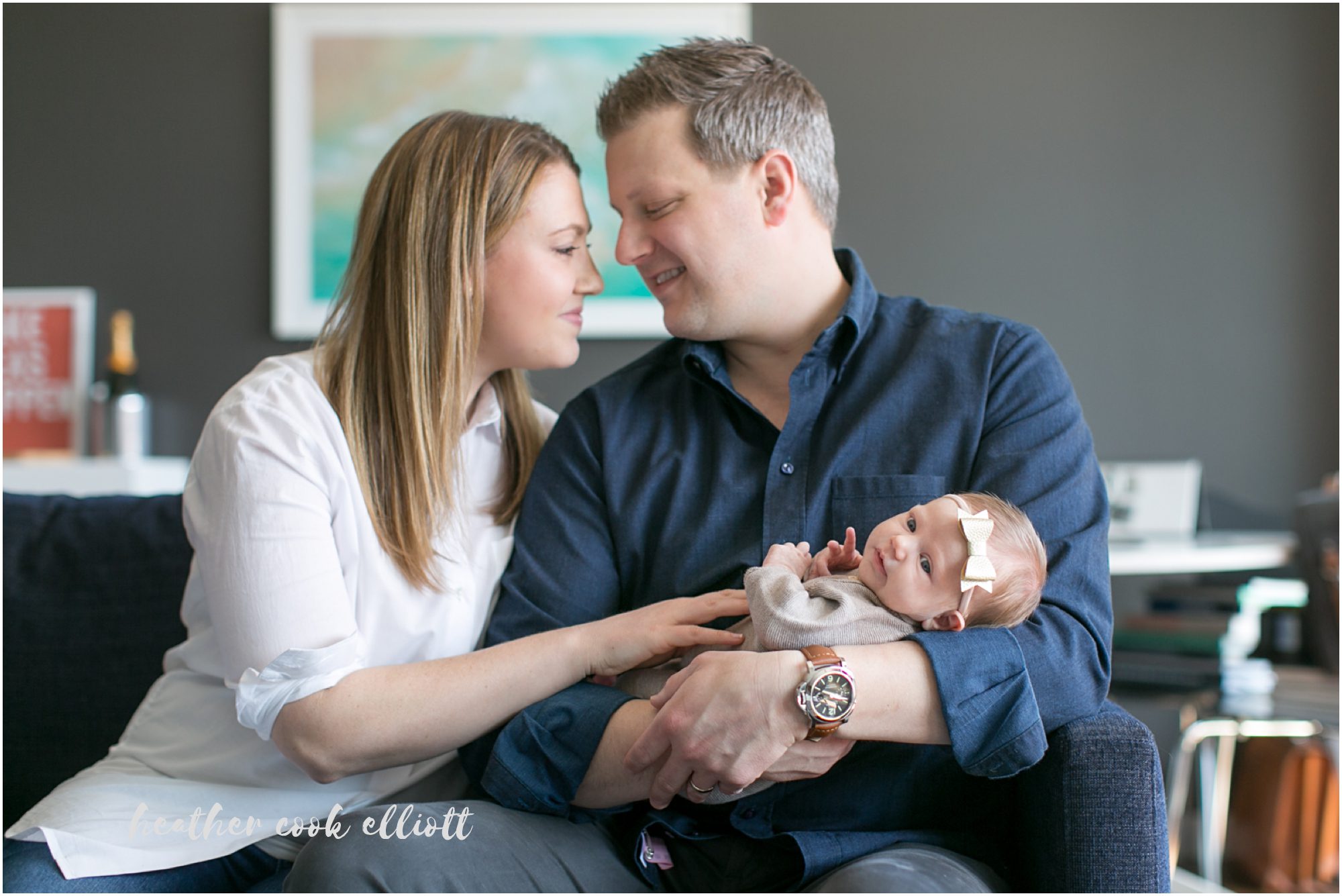 chicago natural light modern newborn photograph