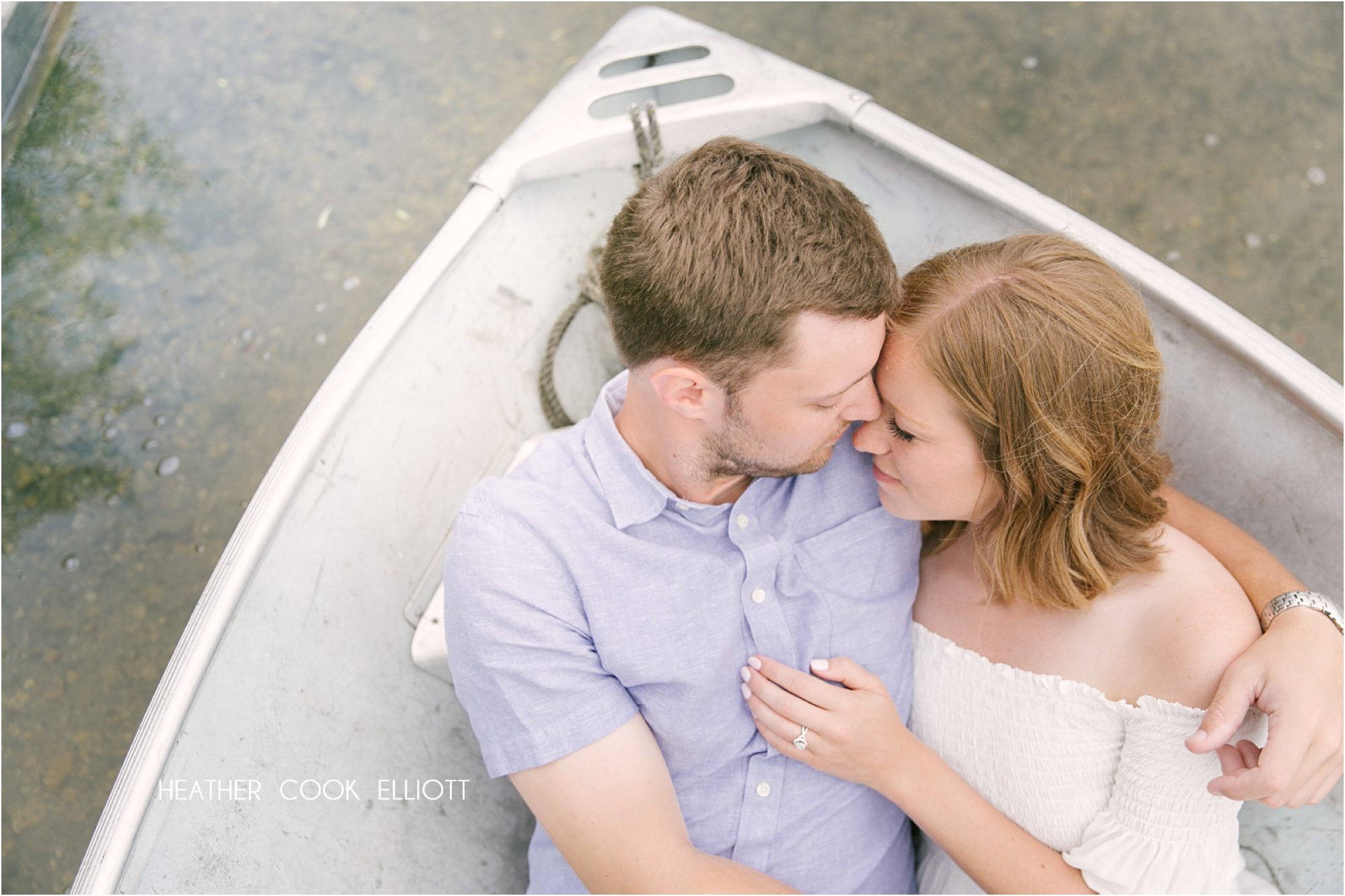 lake geneva wedding rowboat engagement