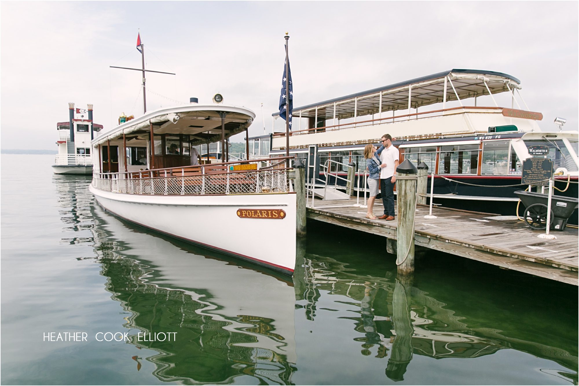 lake geneva wedding engagement polaris boat