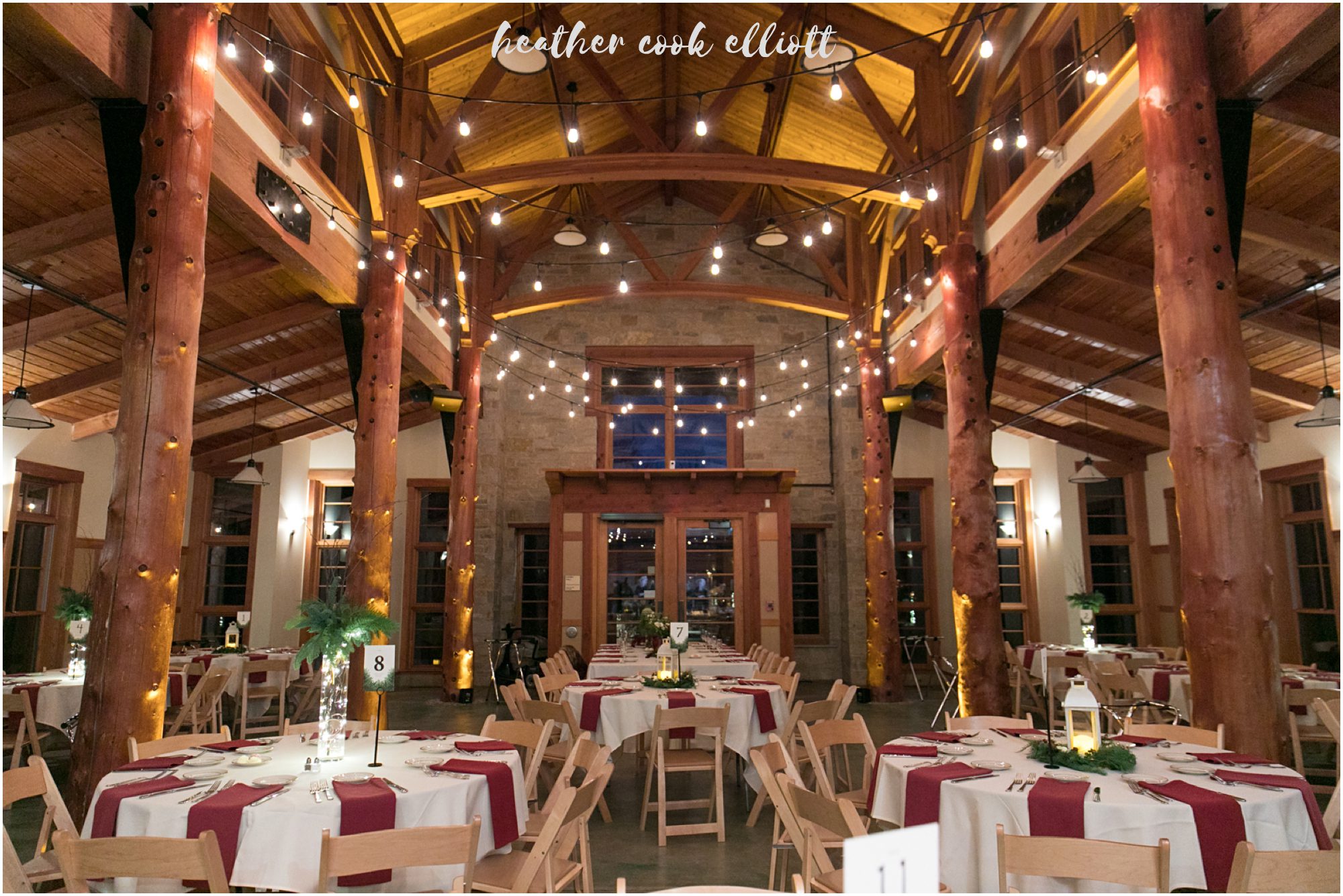 schlitz audubon winter wedding reception decor