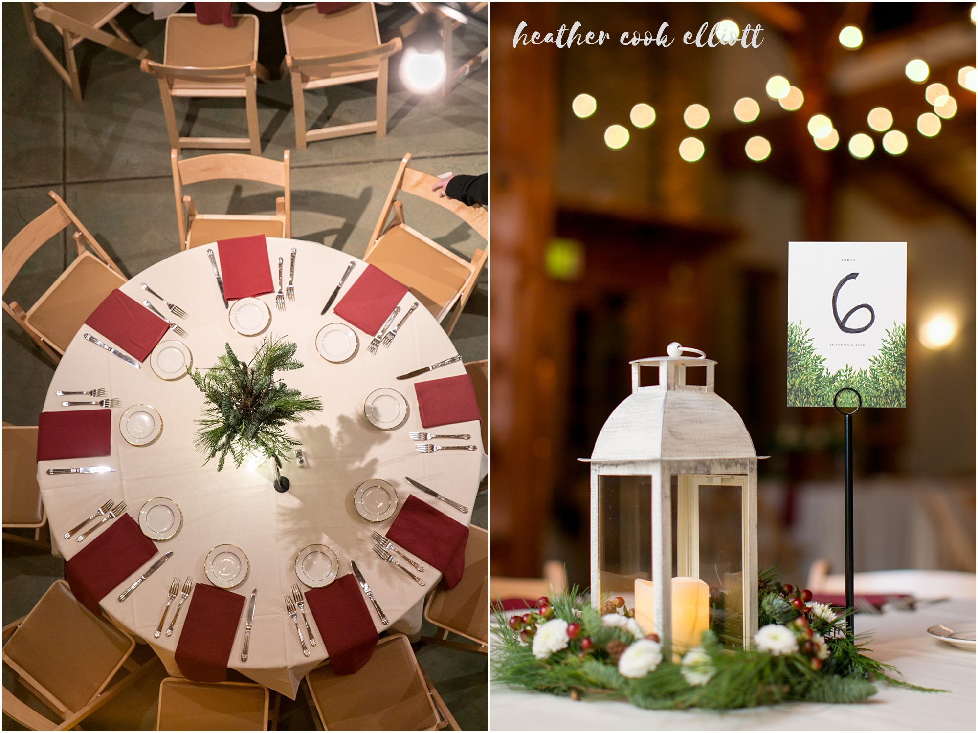schlitz audubon winter wedding reception decor