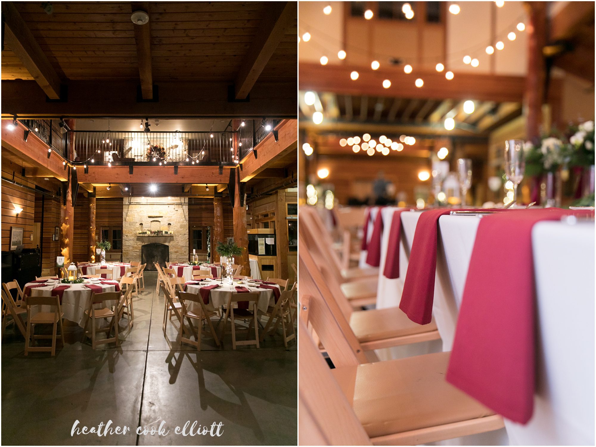 schlitz audubon winter wedding reception decor