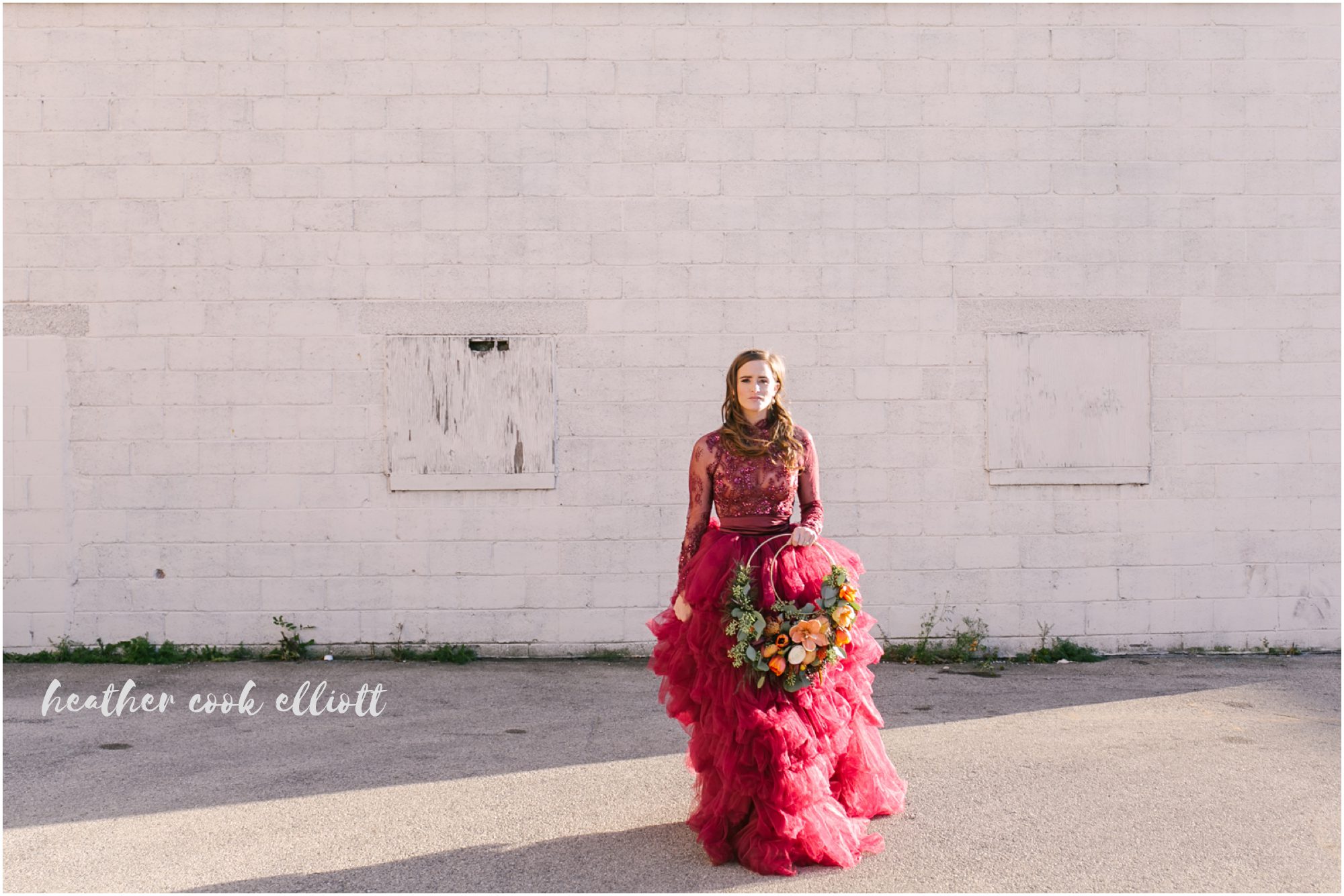 The Ivy House wedding with red dress