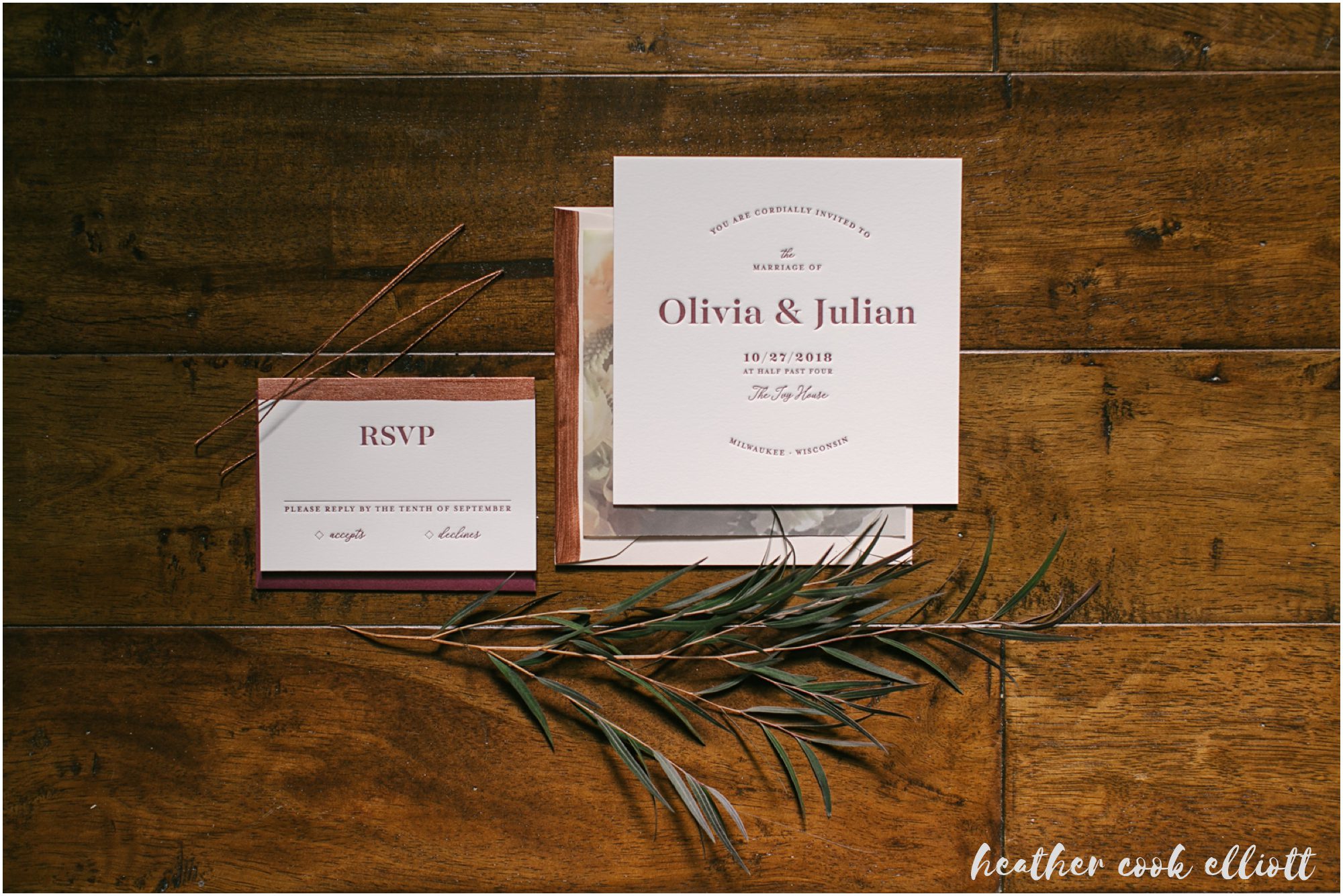 The Ivy House wedding with red dress