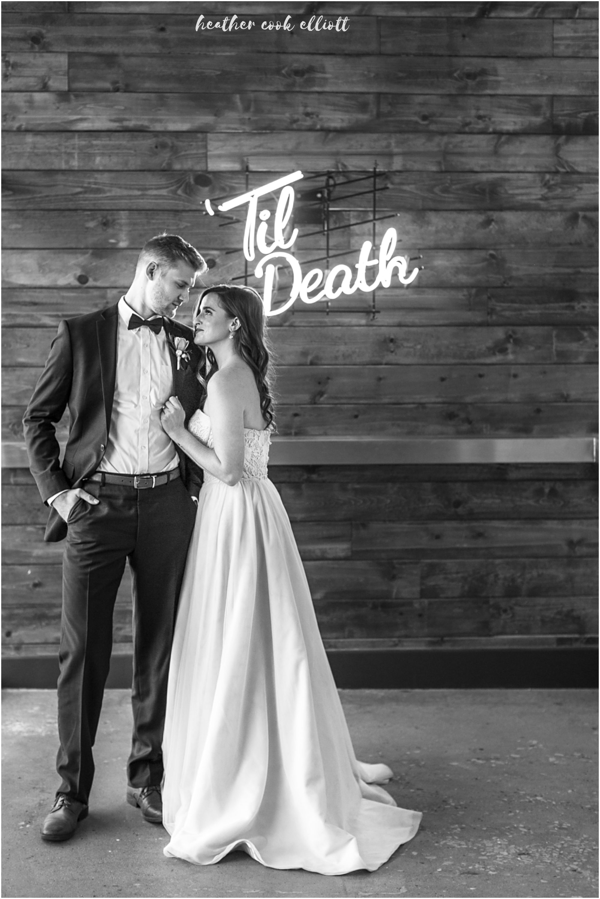 The Ivy House wedding with red dress and warm cherry accents plus gold and mustard details