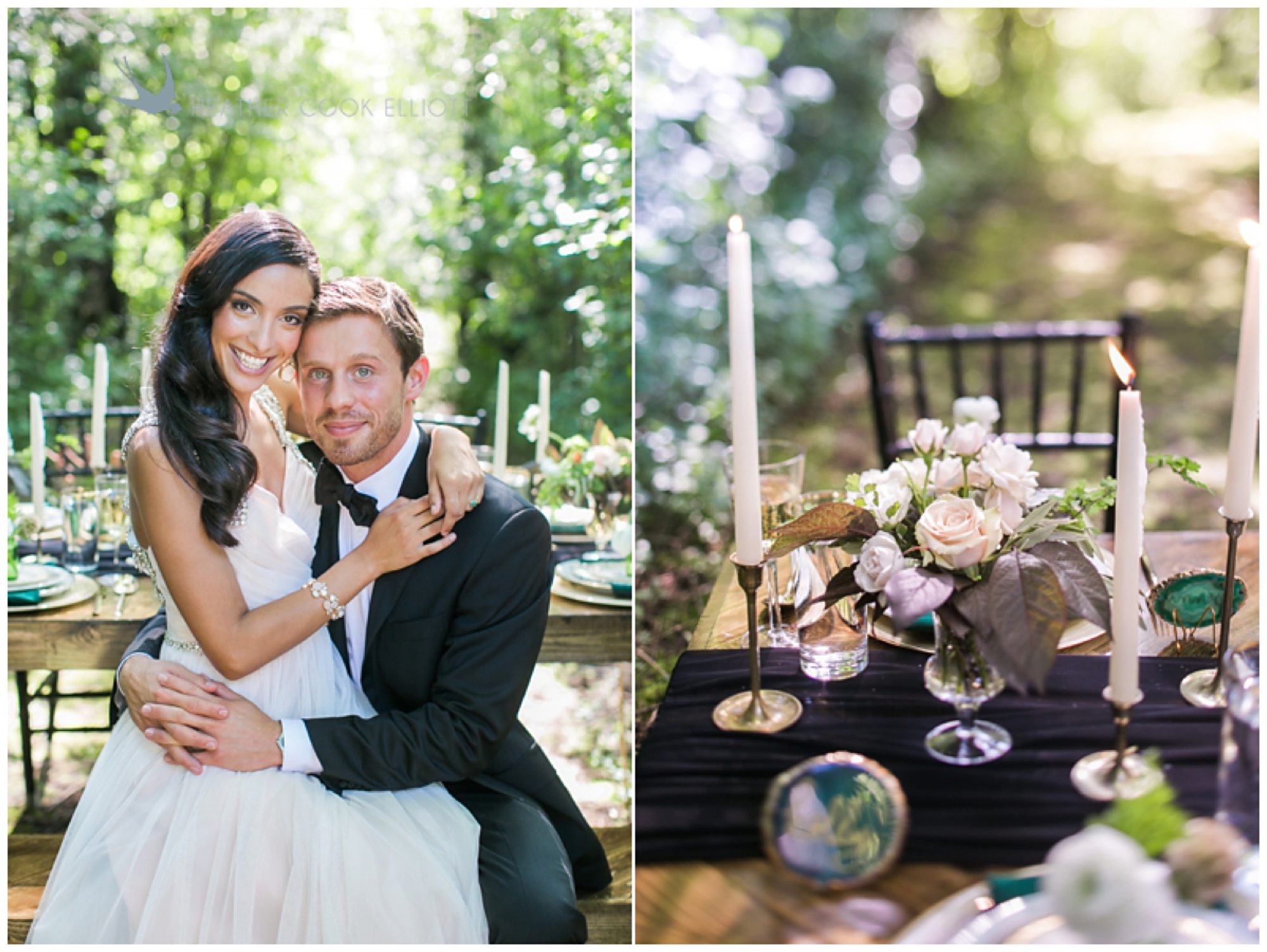 romantic wisconsin wedding photography in the woods at Rustic Manor 1848 emerald green details