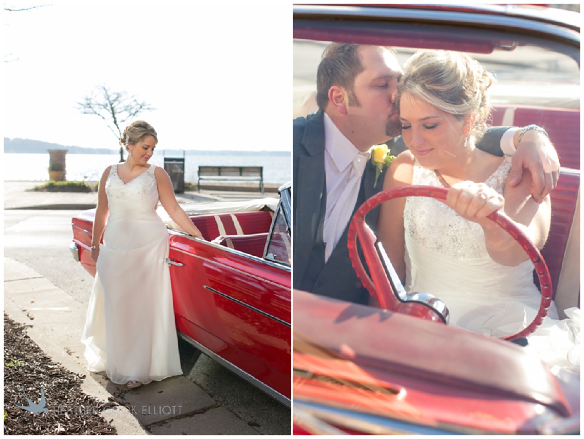 classic wedding getaway car in Chicago and Milwaukee