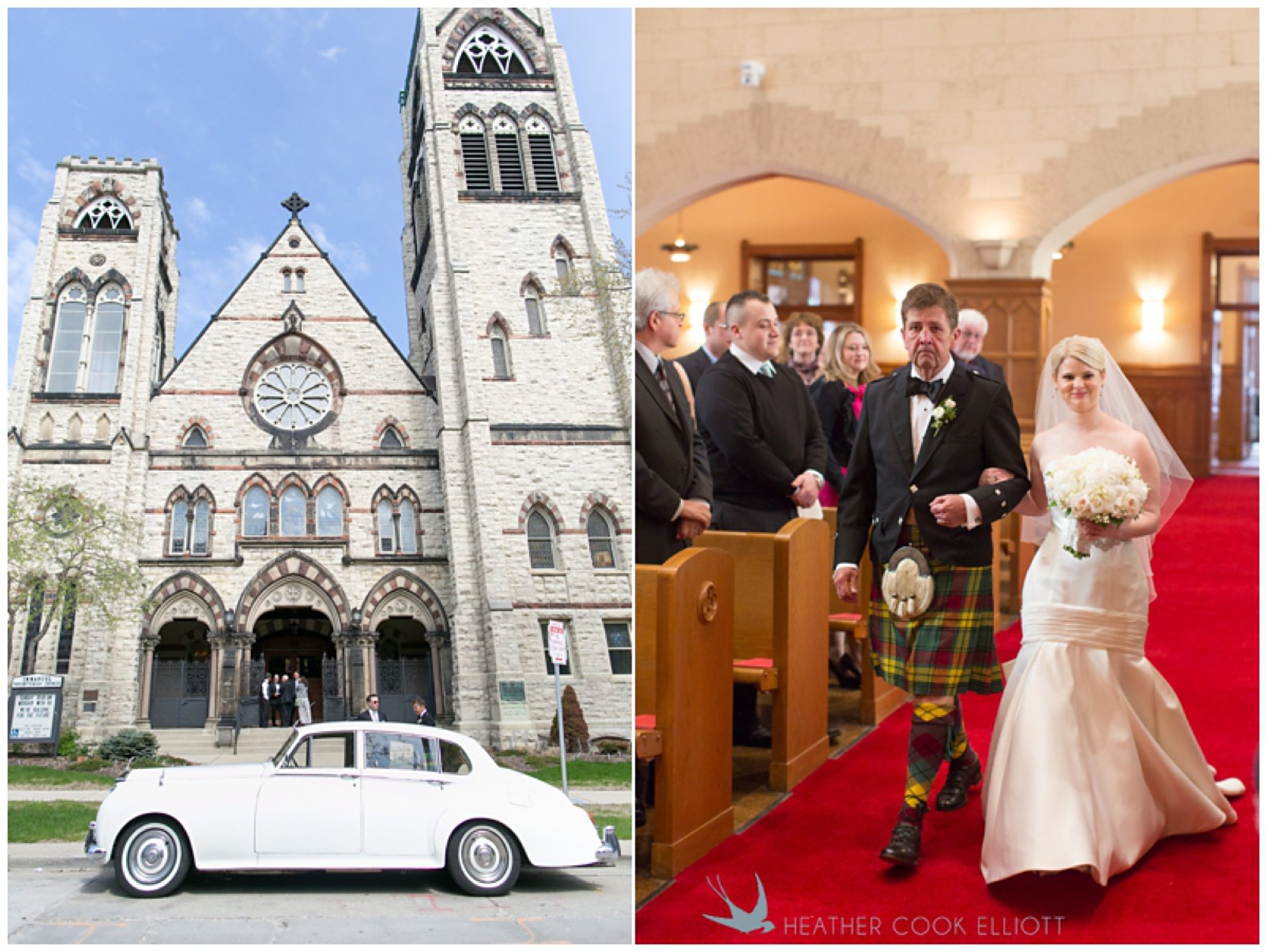 classic wedding getaway car in Chicago and Milwaukee