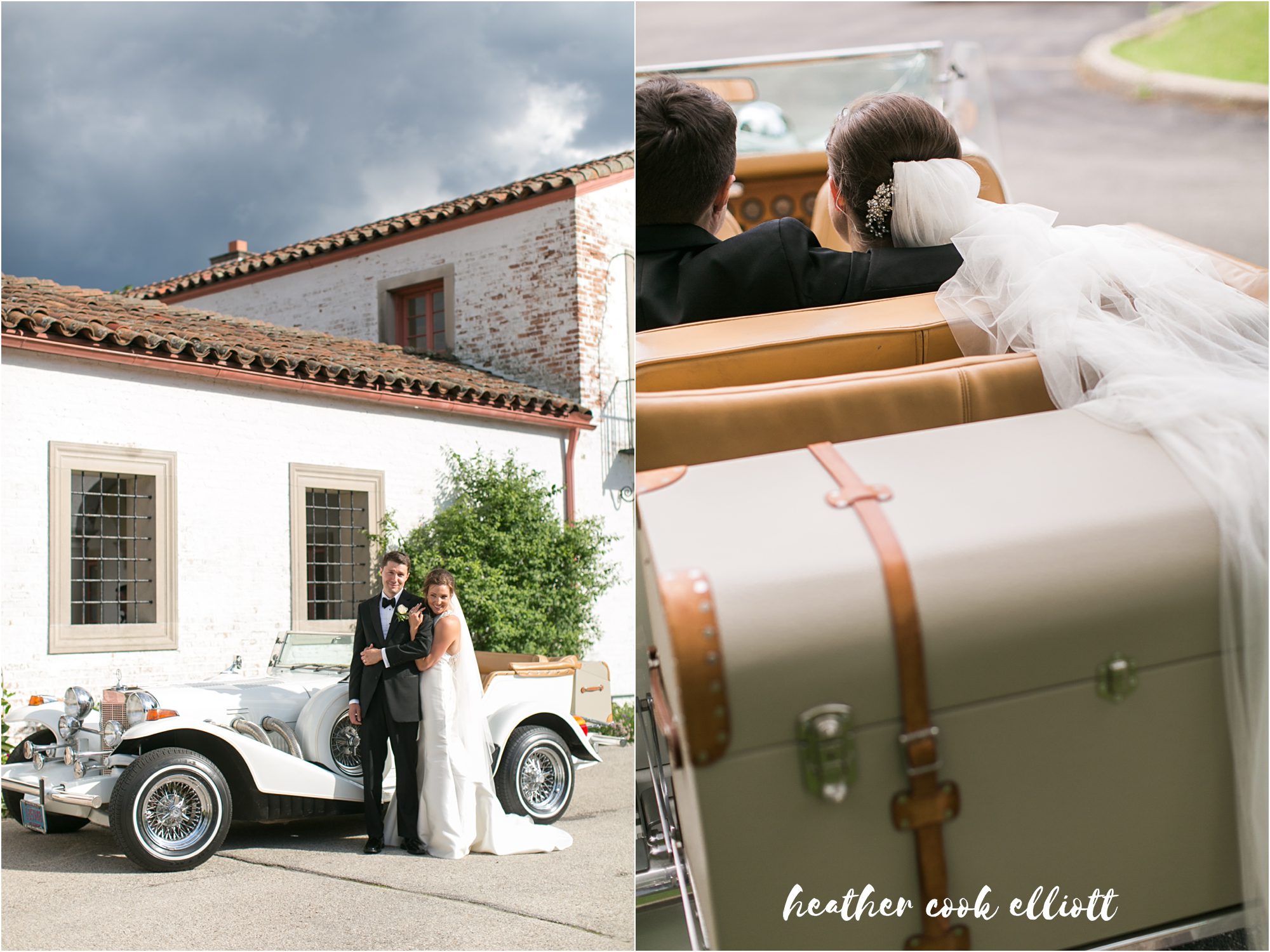 classic wedding getaway car in Chicago and Milwaukee