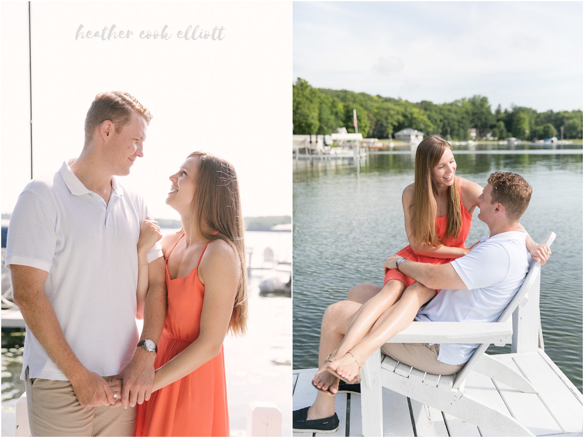 pine lake wisconsin engagement photograph