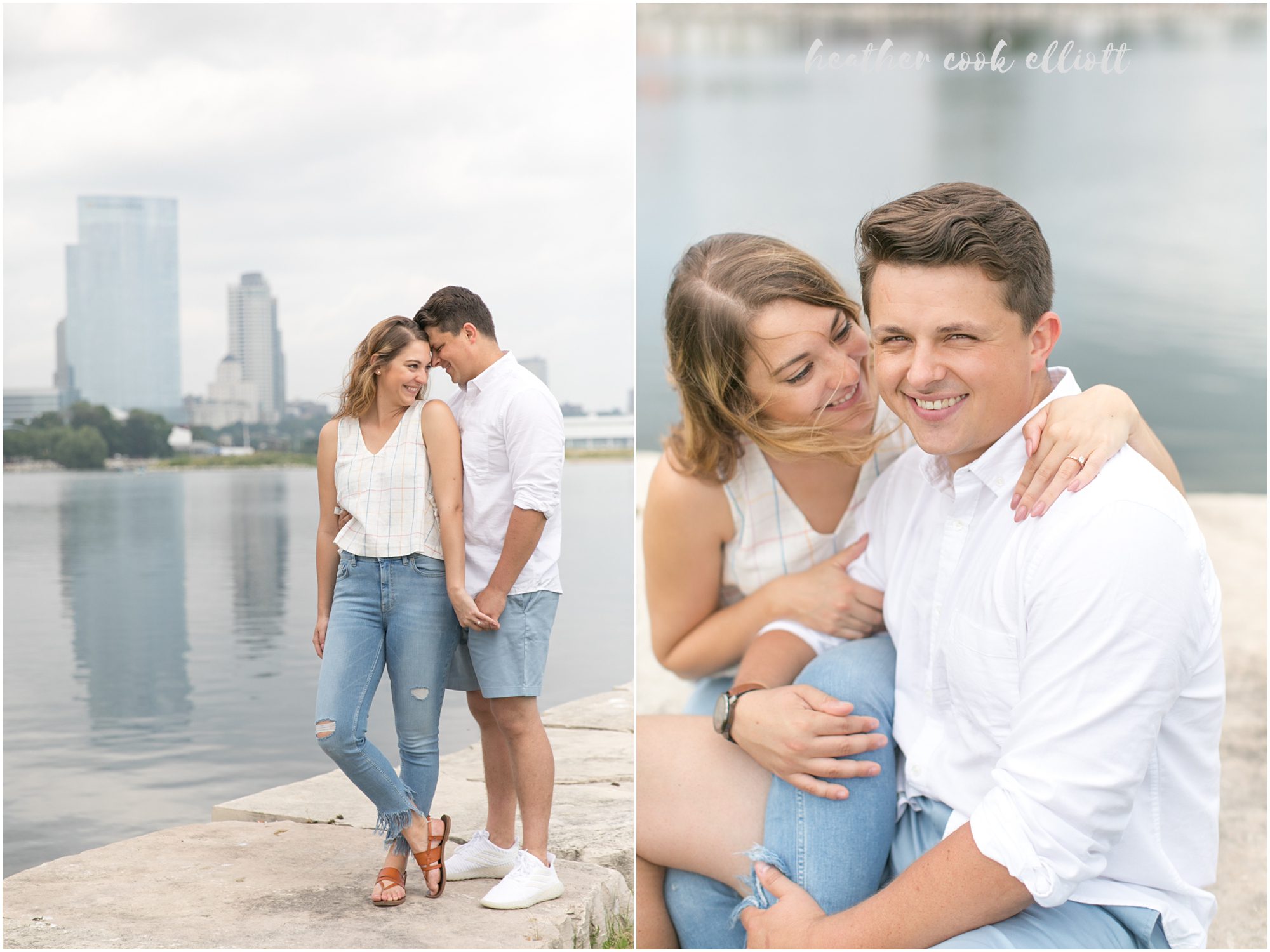 milwaukee lakefront engagement photos