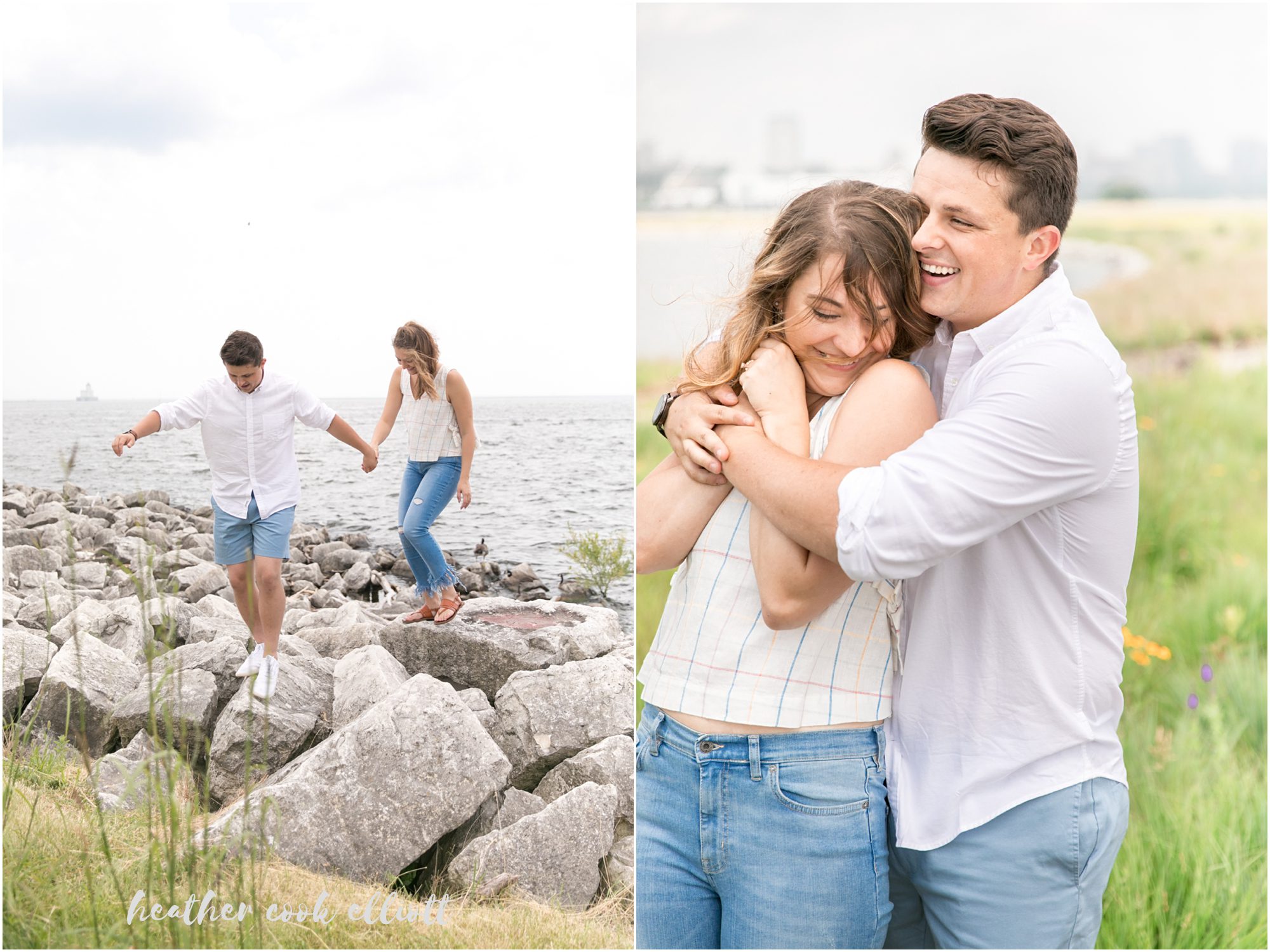 milwaukee lakefront engagement photos