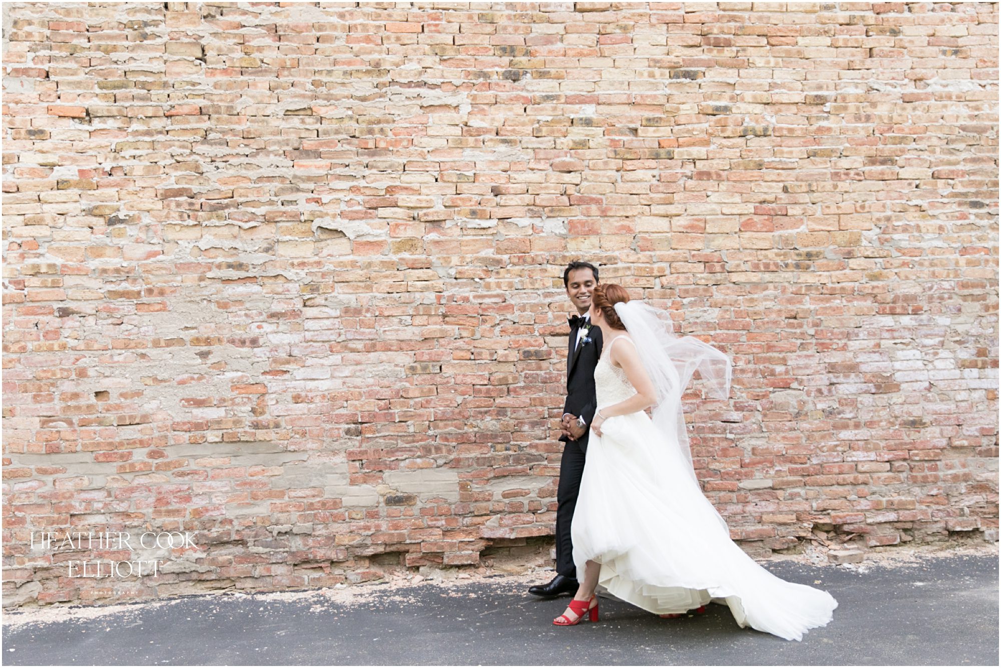 methodist hindu indian fusion wedding in third ward bridal party