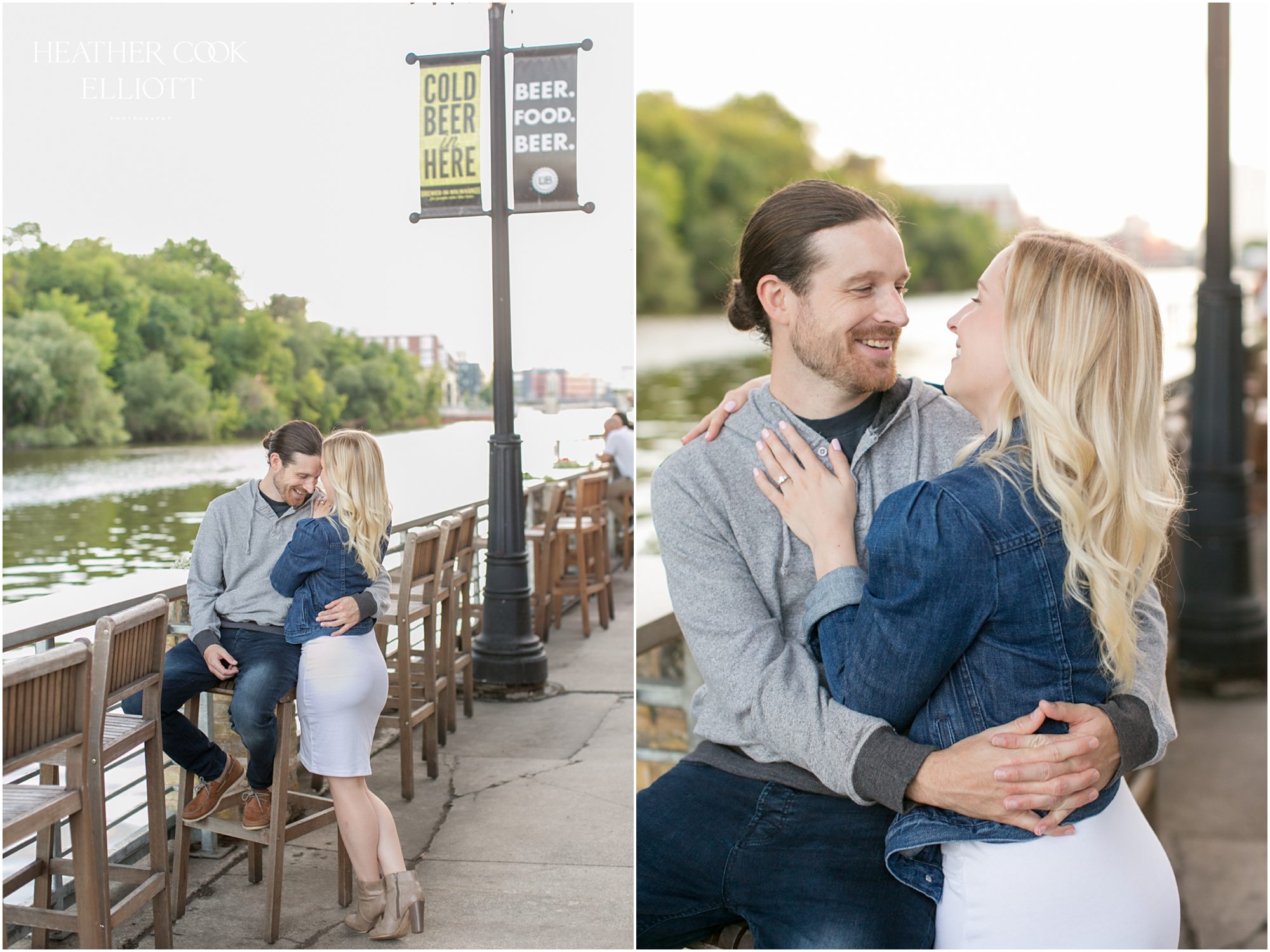 lakefront brewery engagement session