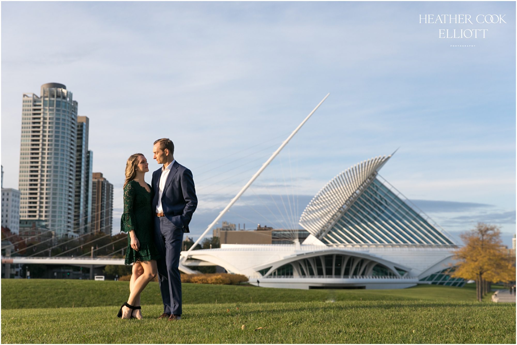 romantic must have engagement photo at art museum