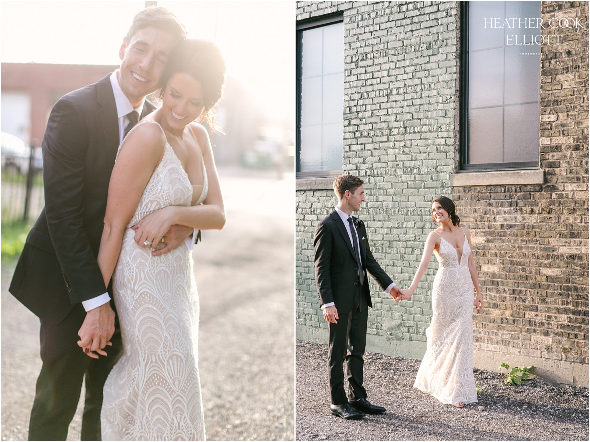 romantic sunset wedding photography at the ivy house