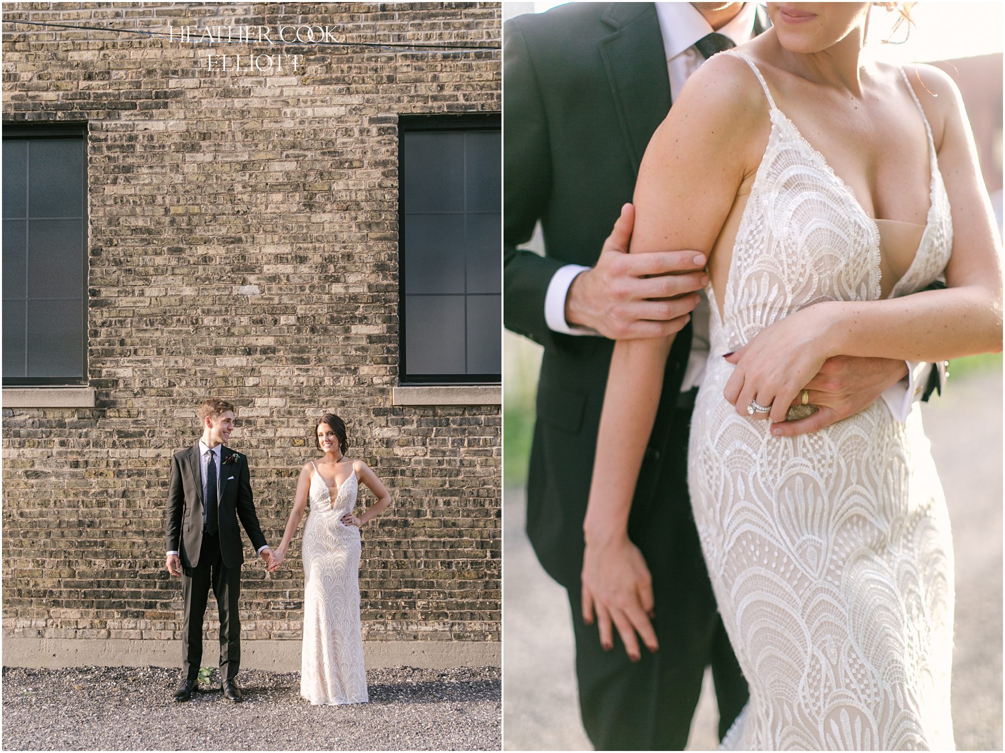 romantic sunset wedding photography at the ivy house