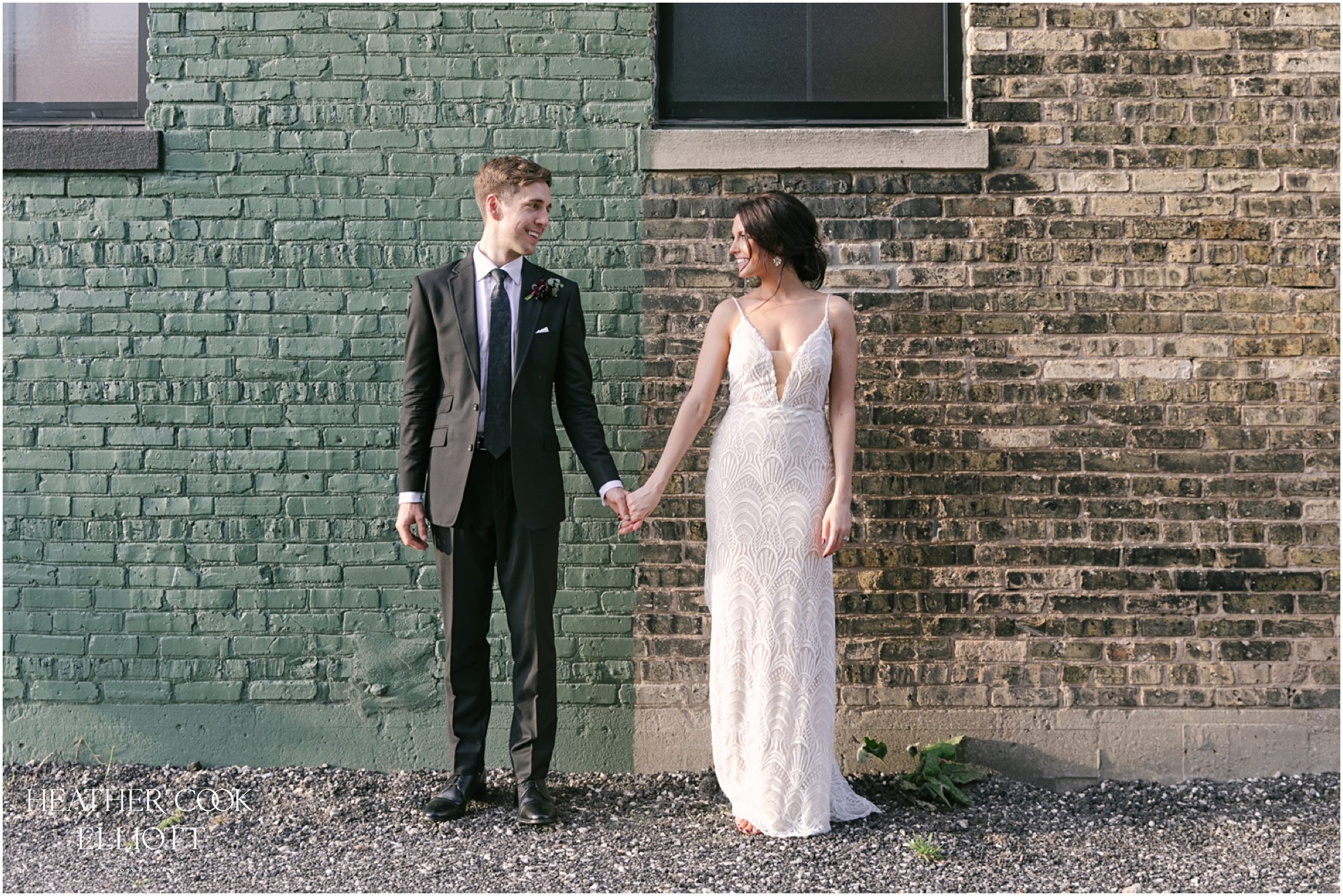 romantic sunset wedding photography at the ivy house