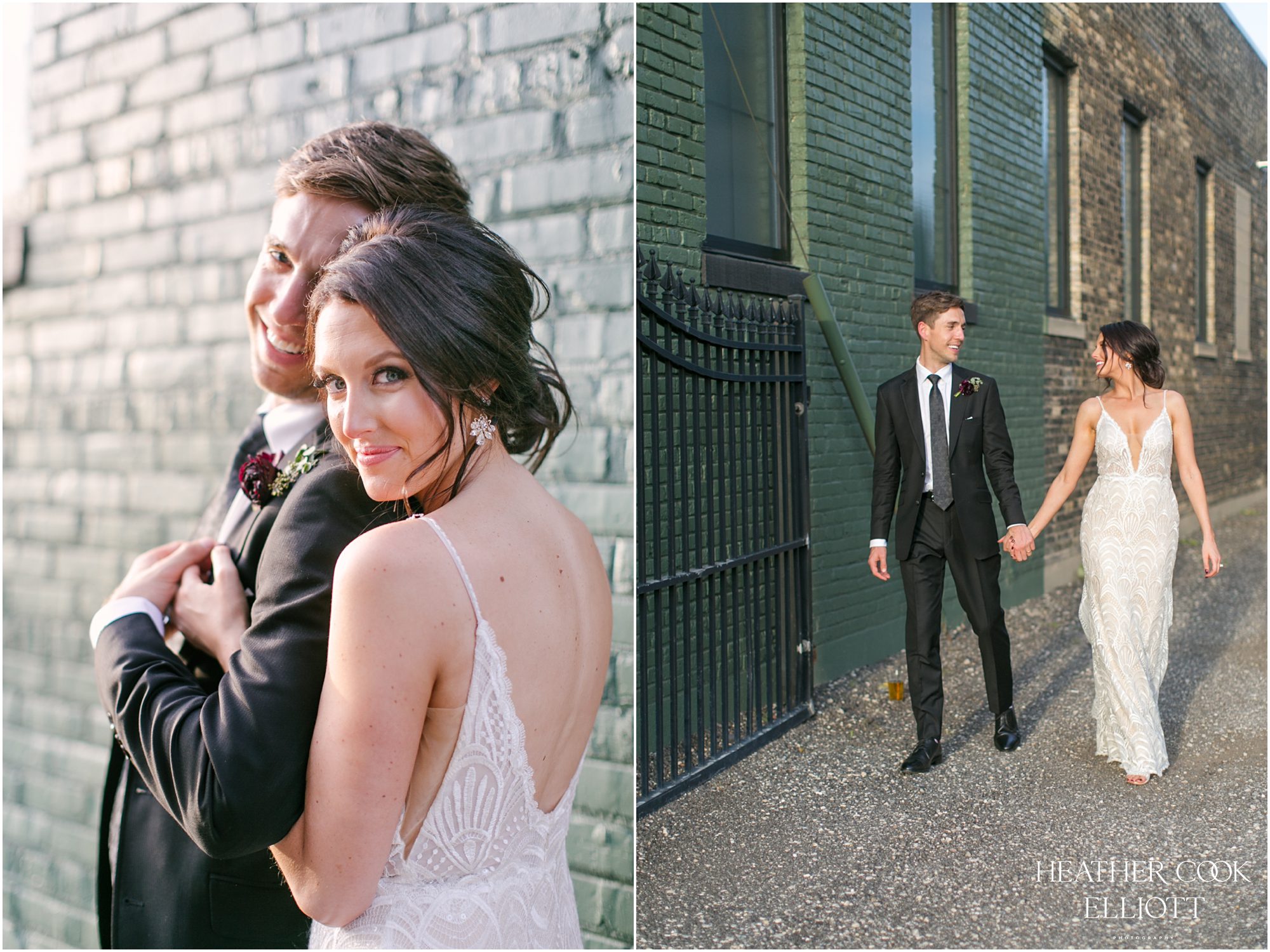 romantic sunset wedding photography at the ivy house