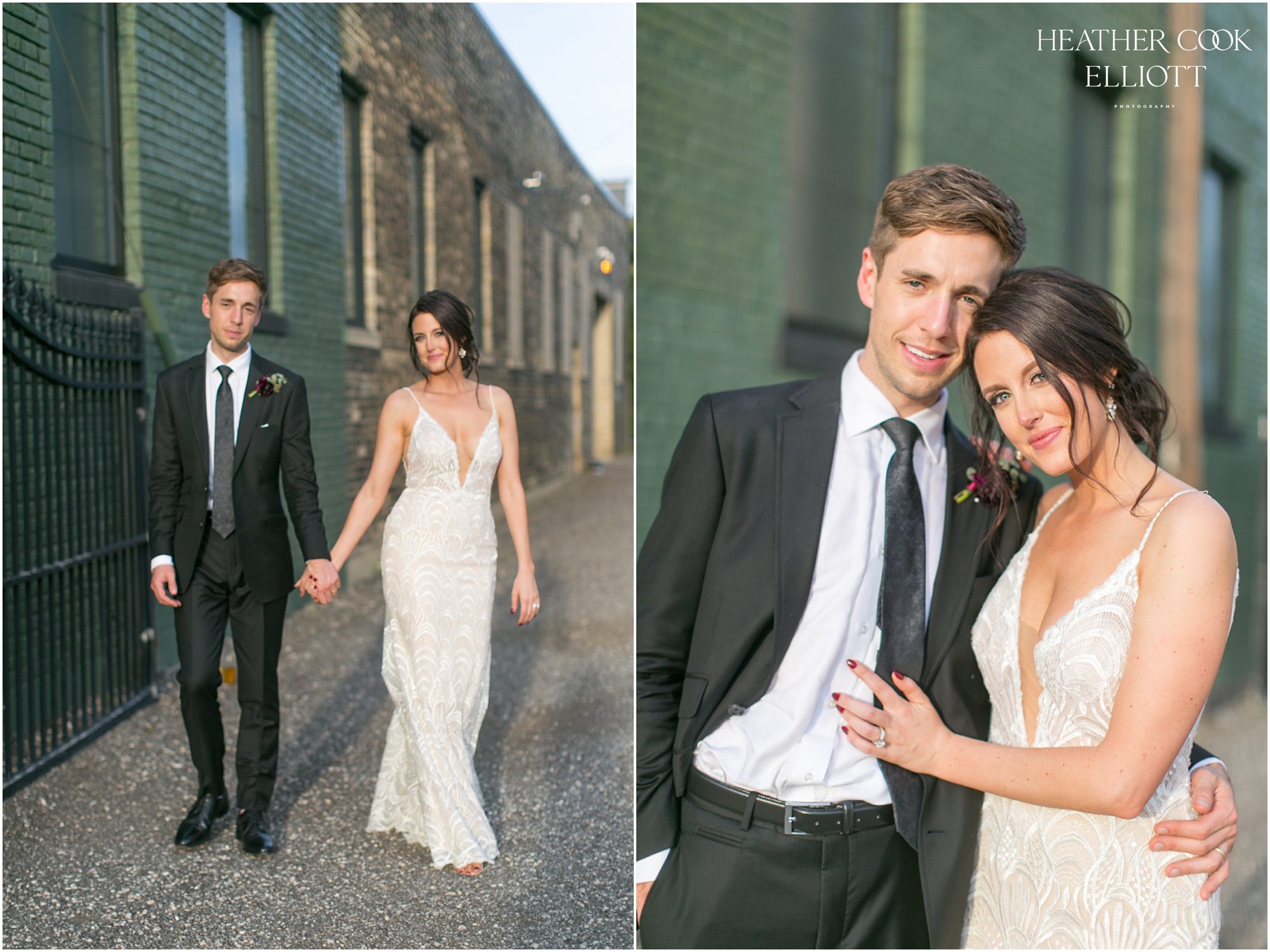 romantic sunset wedding photography at the ivy house