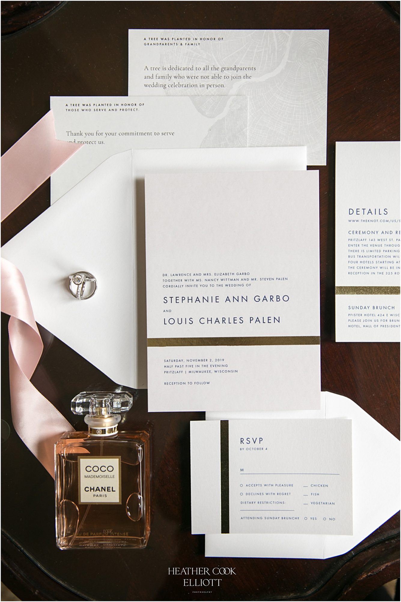 modern milwaukee wedding stationary 