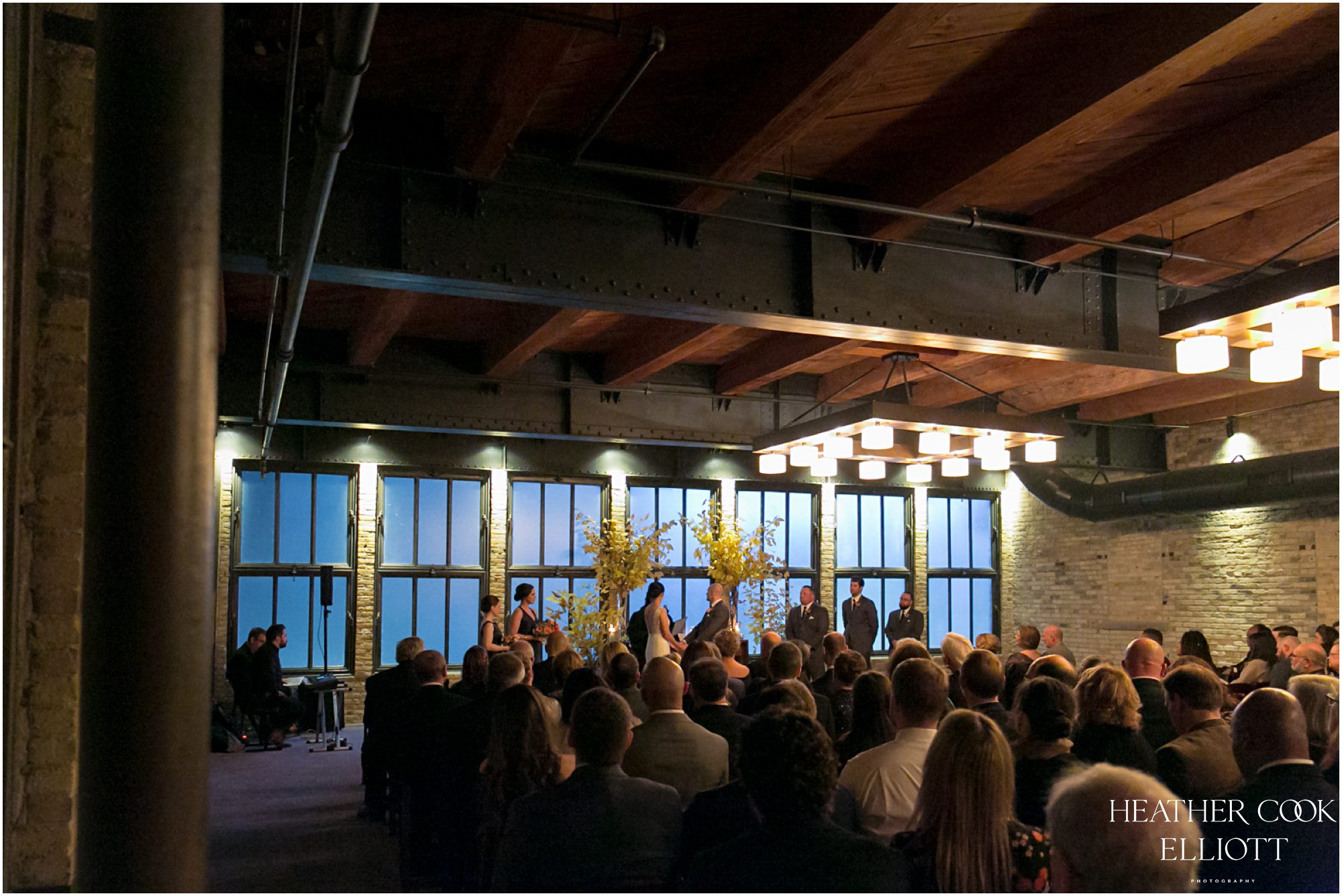 pritzlaff november wedding ceremony in galleria