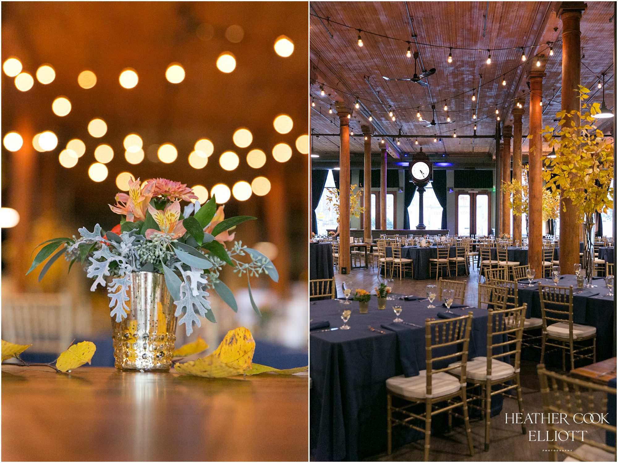 pritzlaff  november wedding reception decor details