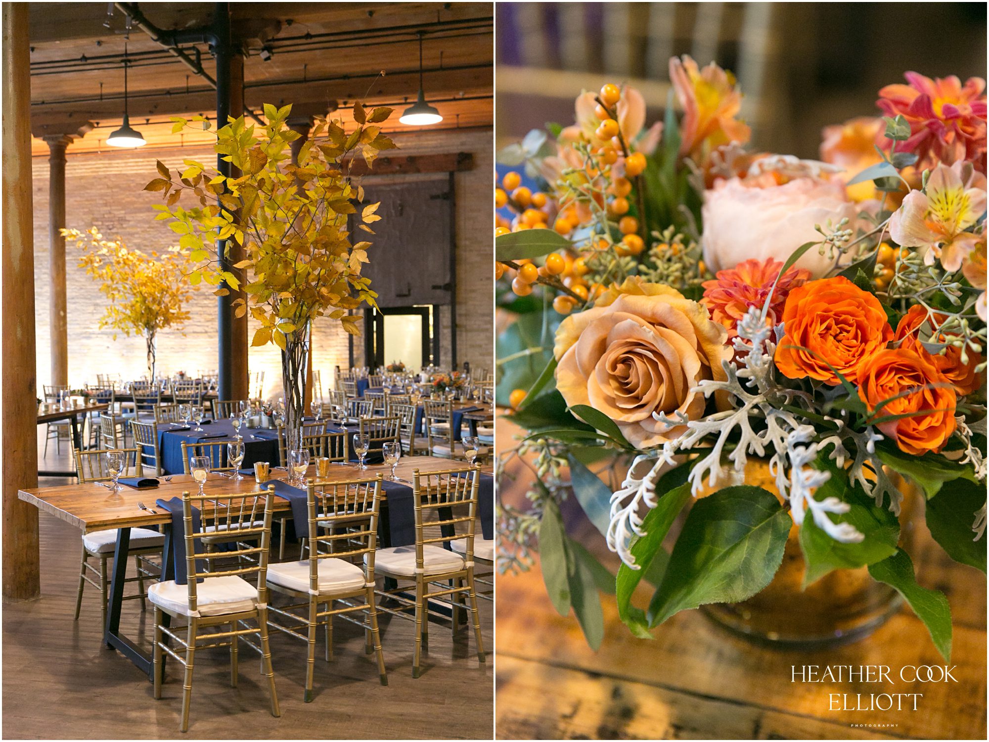 pritzlaff  november wedding reception decor details
