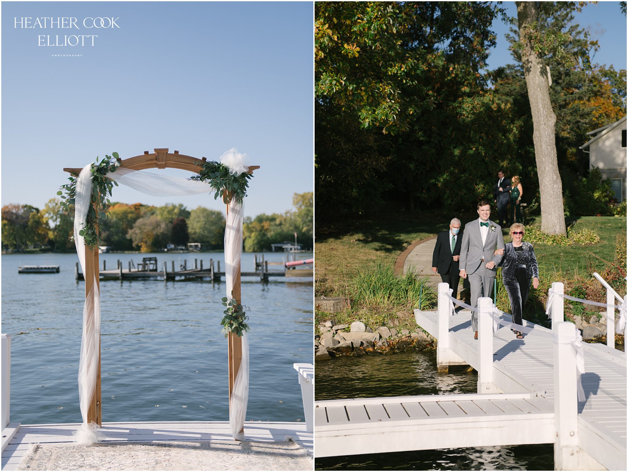 oconomowoc dock wedding ceremony