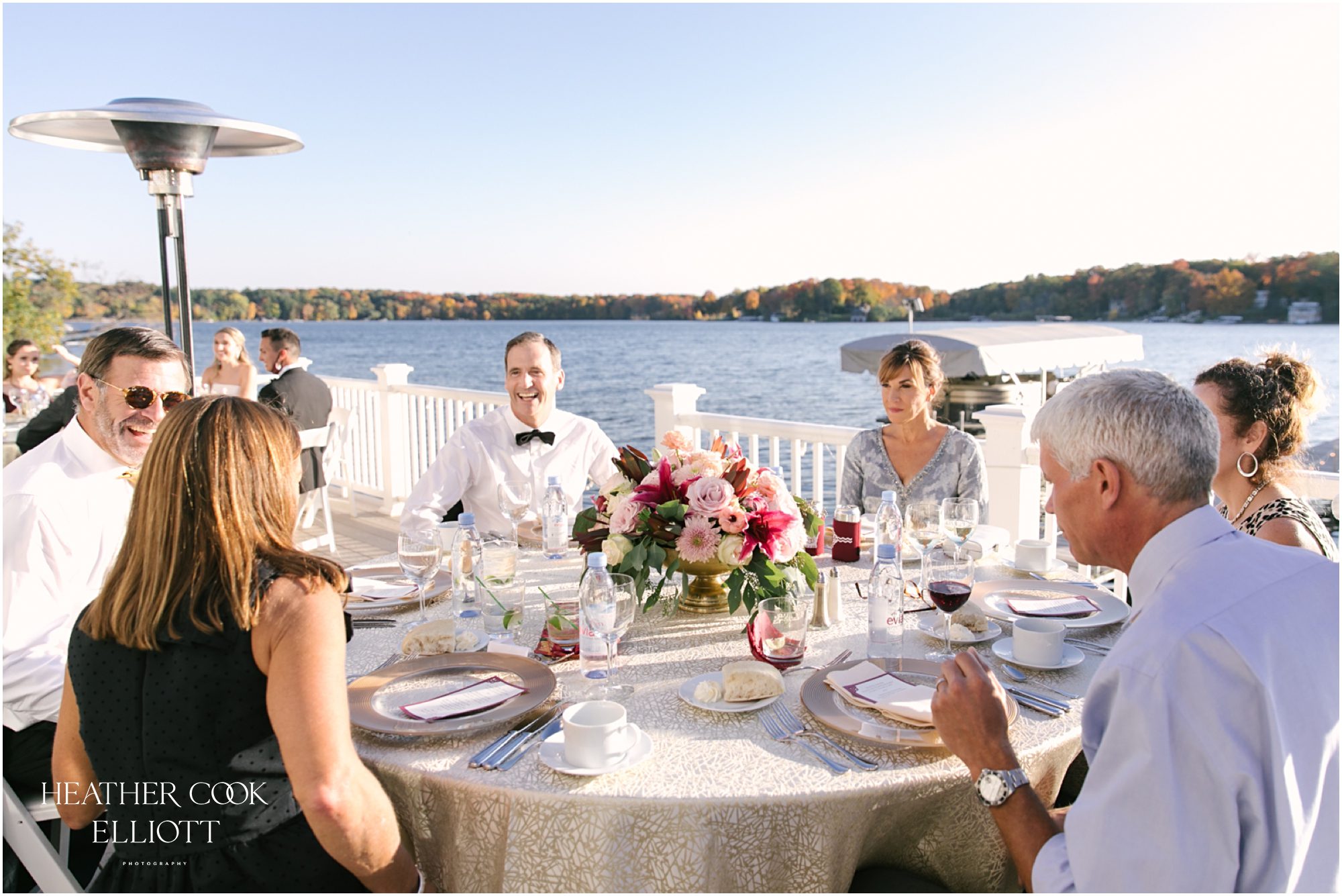 Oconomowoc boat house wedding reception and wedding portraiture