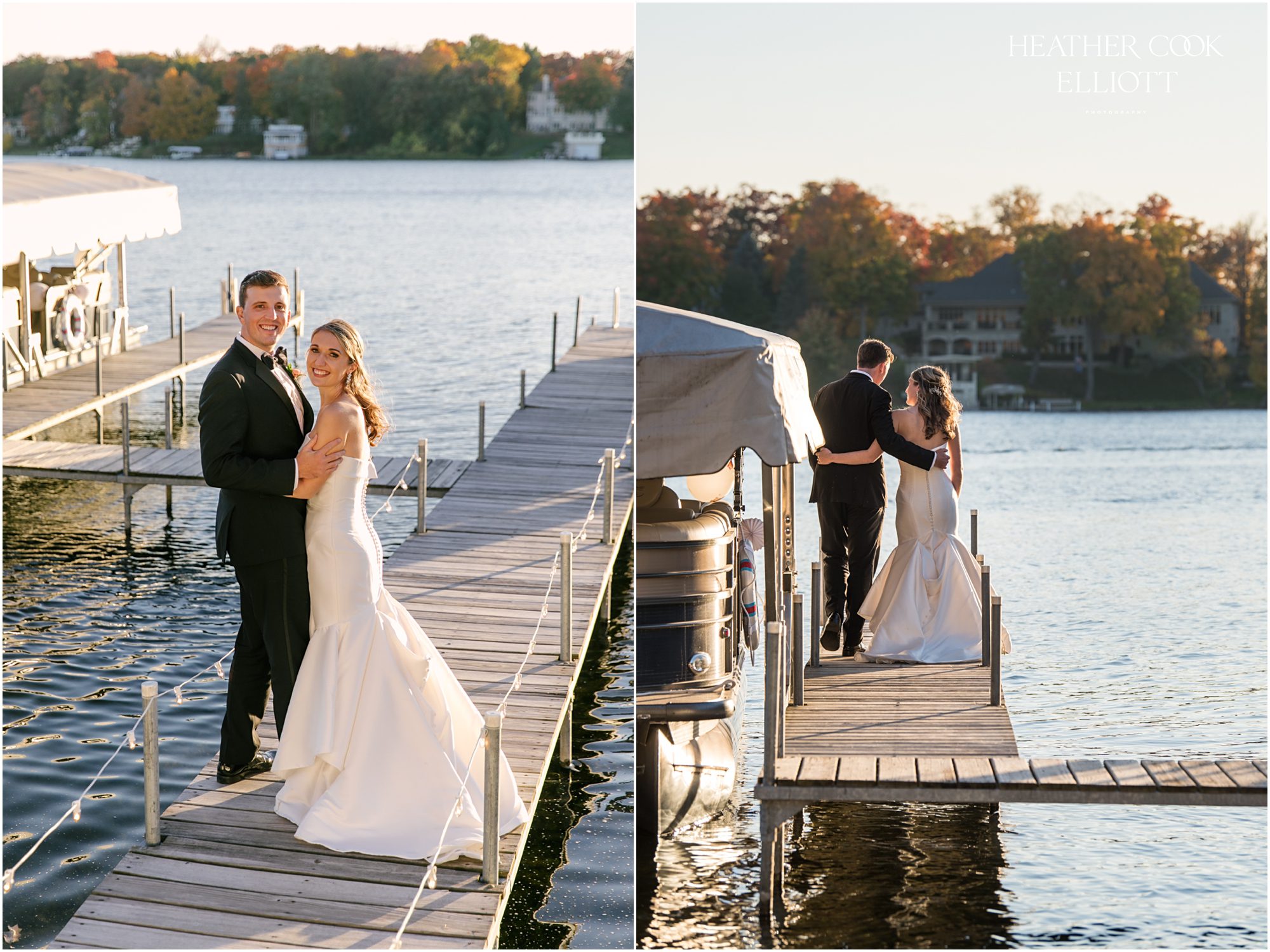 Oconomowoc boat house wedding reception and wedding portraiture