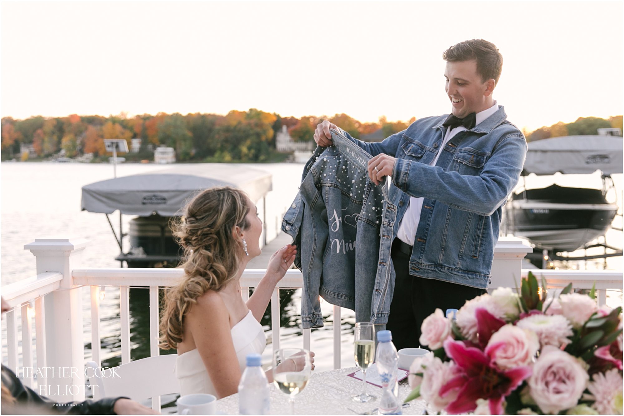 lakeside wedding in oconomowoc
