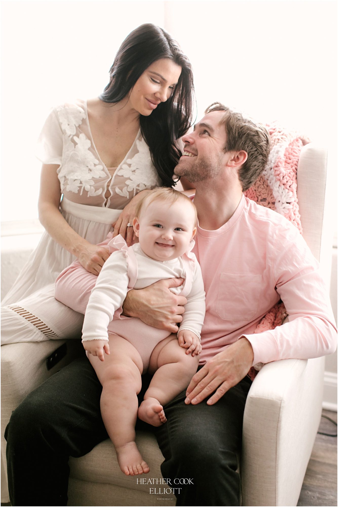 natural light 1 year old at home with dog