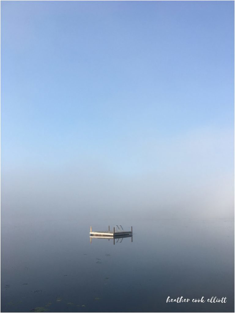 camp wandawega atmosphere morning fog and lake