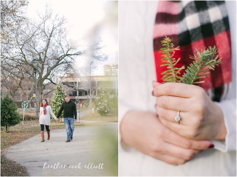 milwaukee kimpton journeyman rooftop engagement at christmas