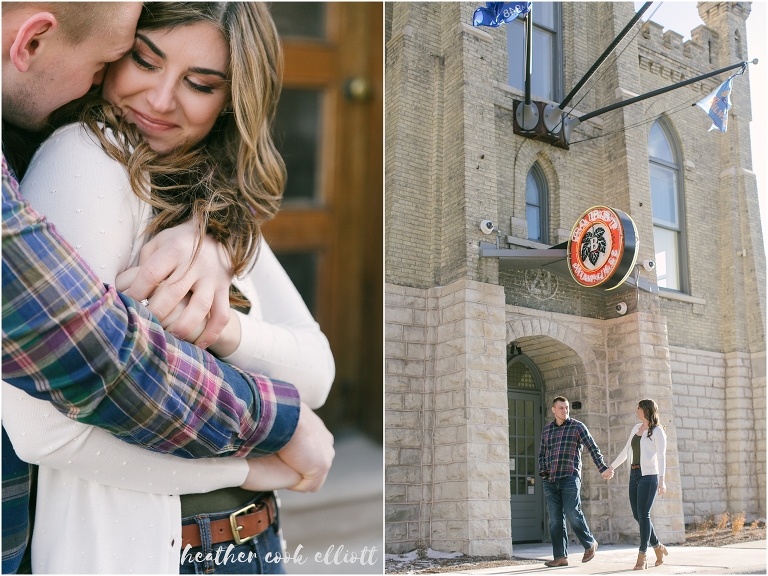 Pabst Milwaukee Engagement Photography in natural light